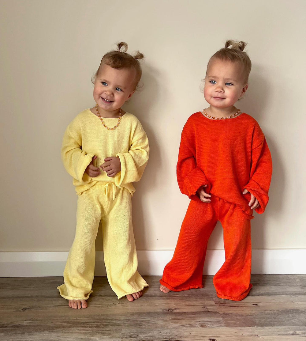 Frankie knit set - apricot