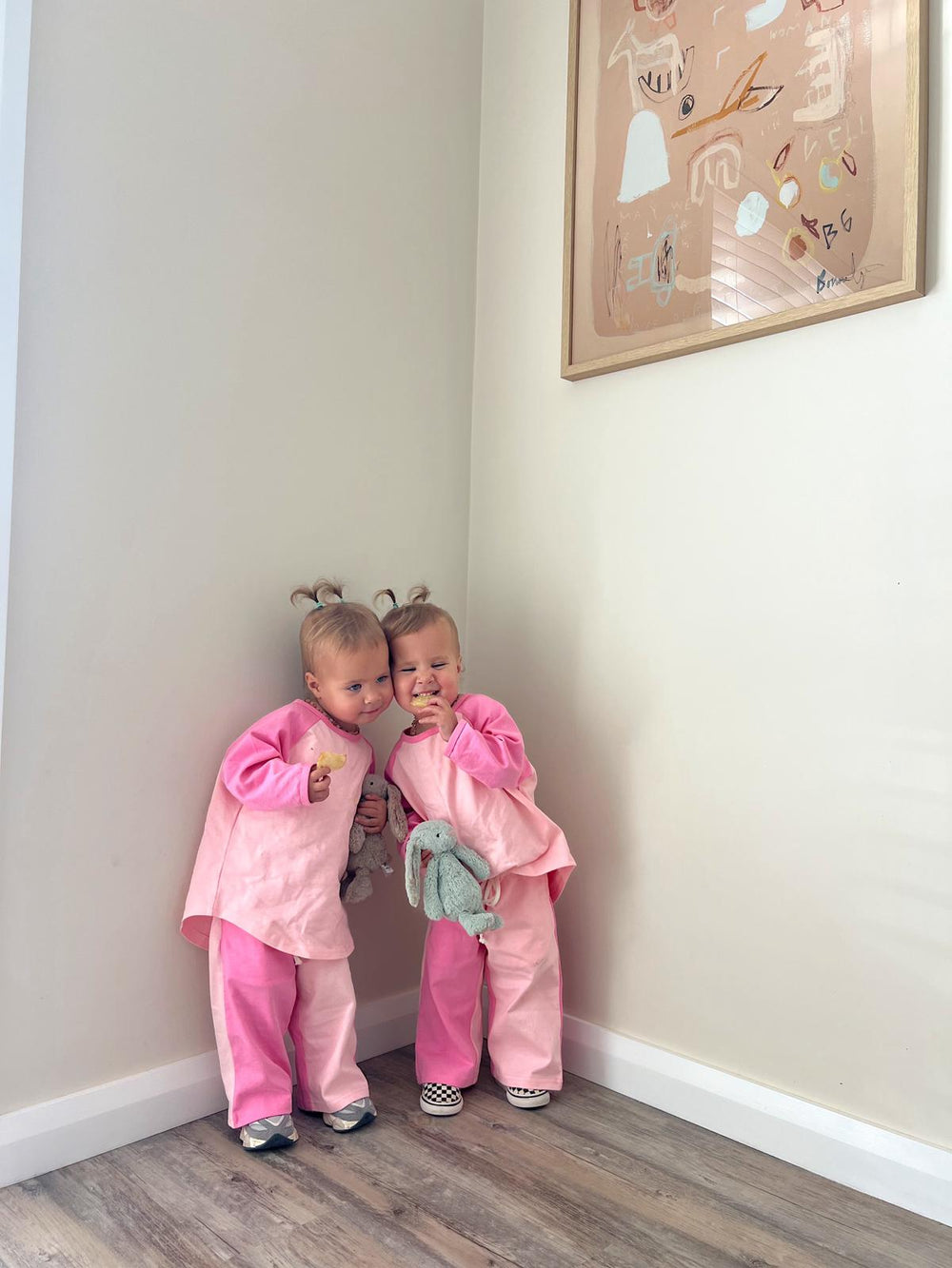 Colourblock pants - pink