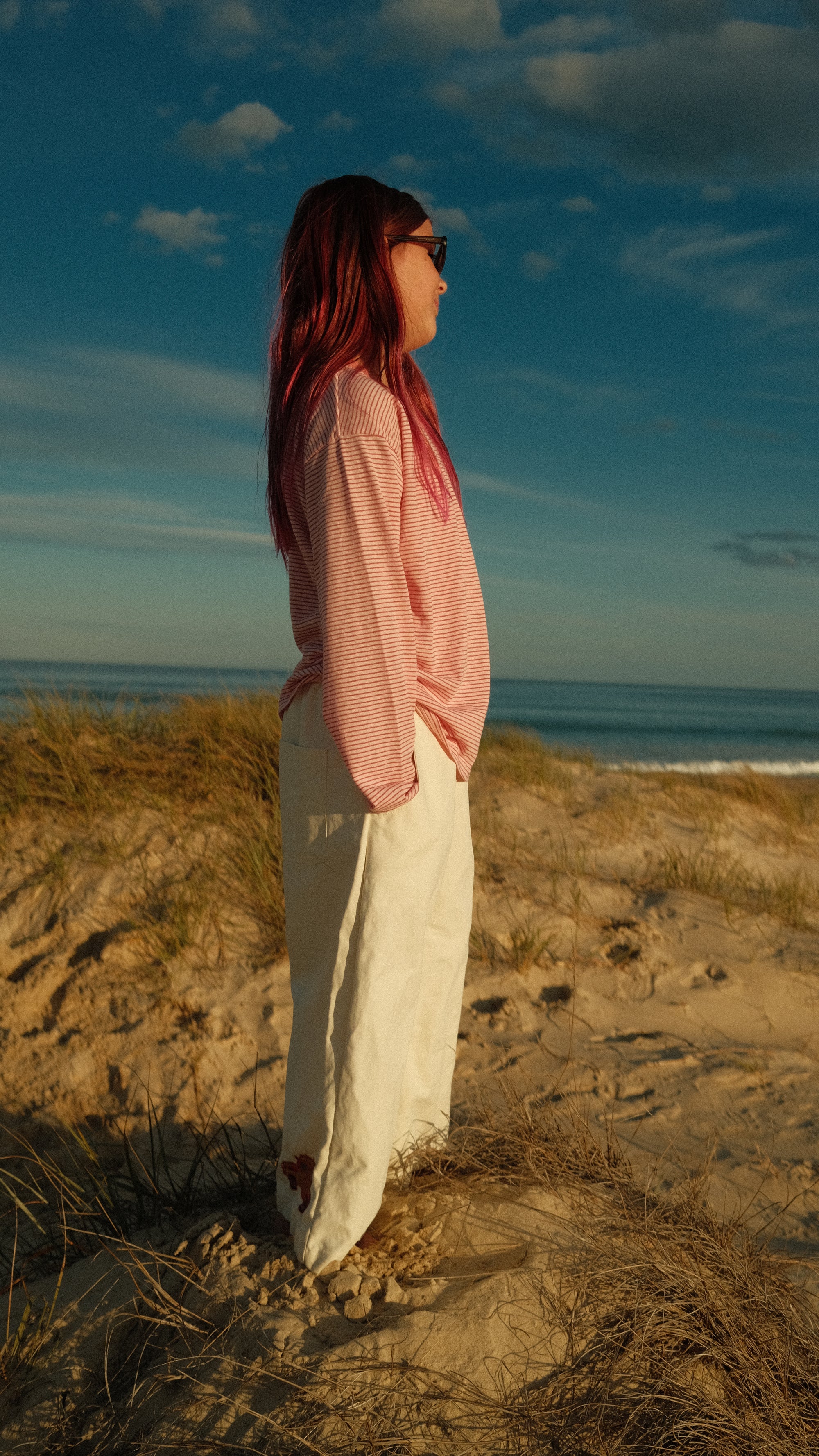 Stripe l/s tee - pink