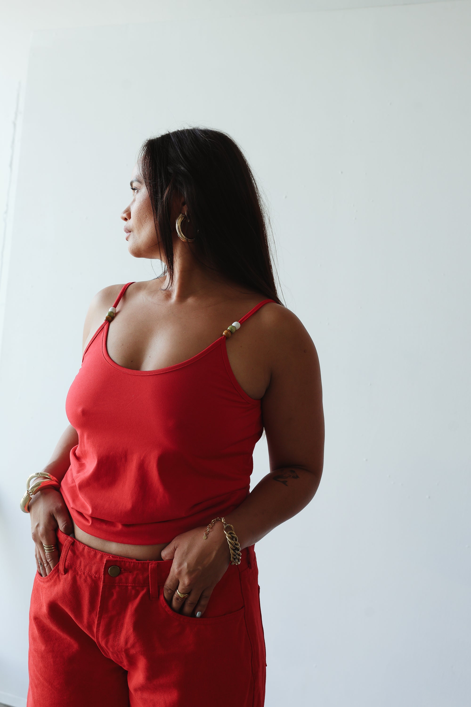 Bead tank - tomato red