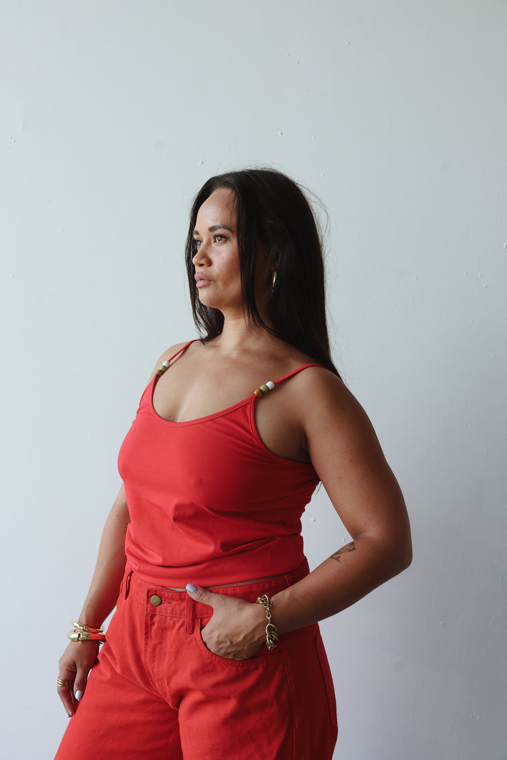 Bead tank - tomato red