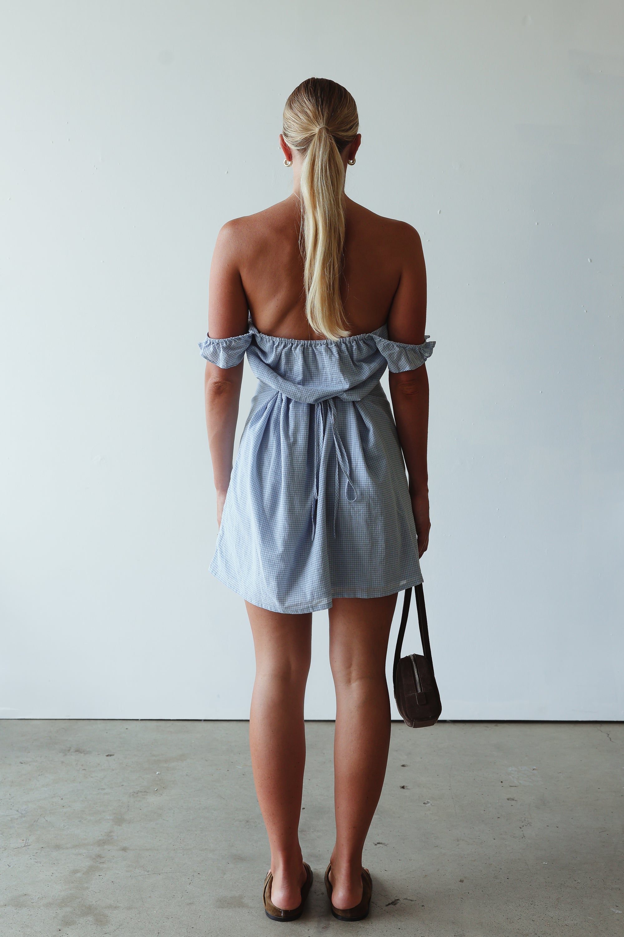 Sophie dress - blue check