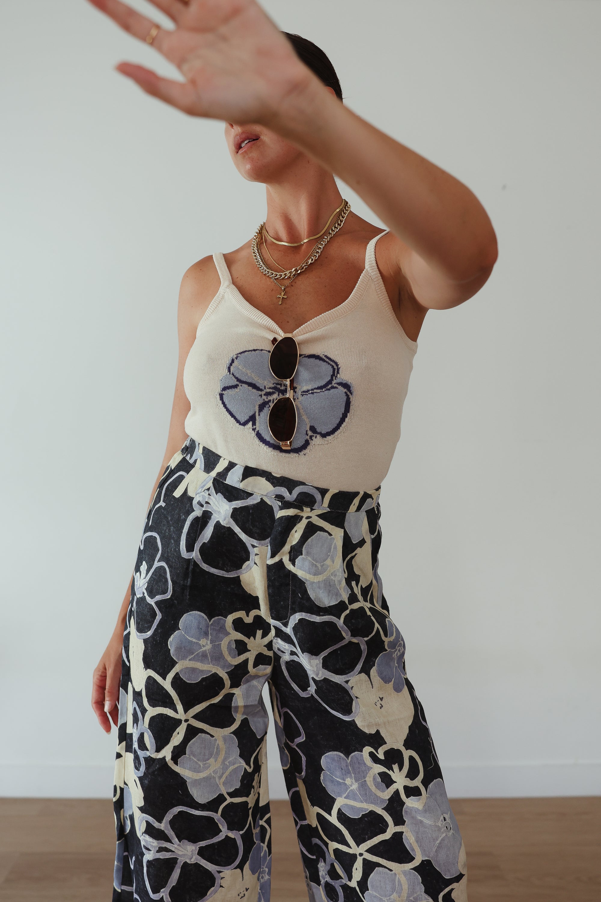 Serene bloom linen pants