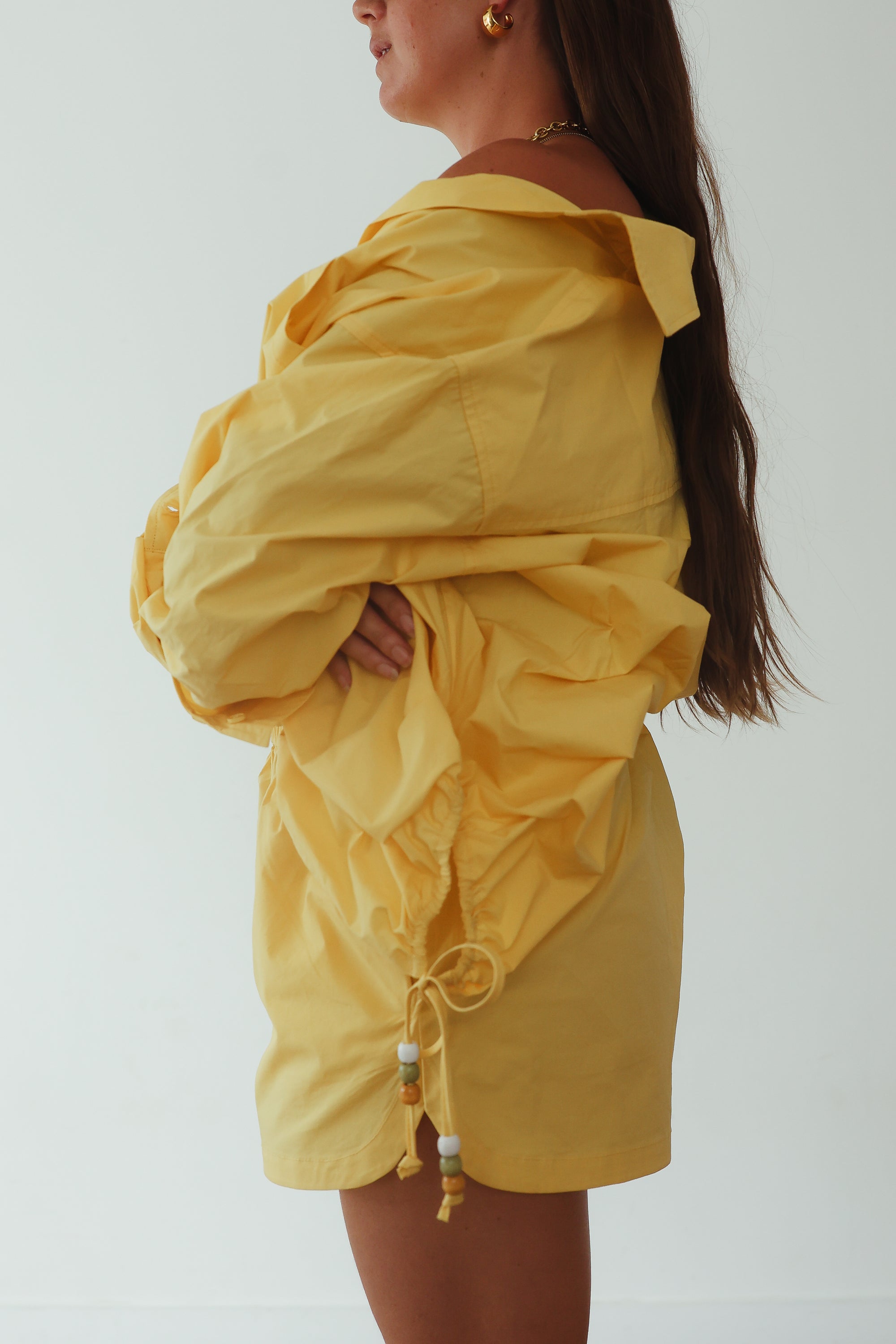 Chloe cotton short - golden yellow