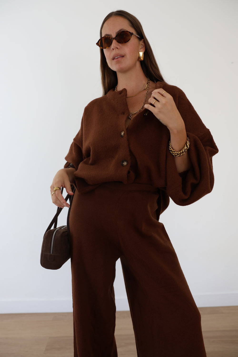 Hattie knit pants - chocolate