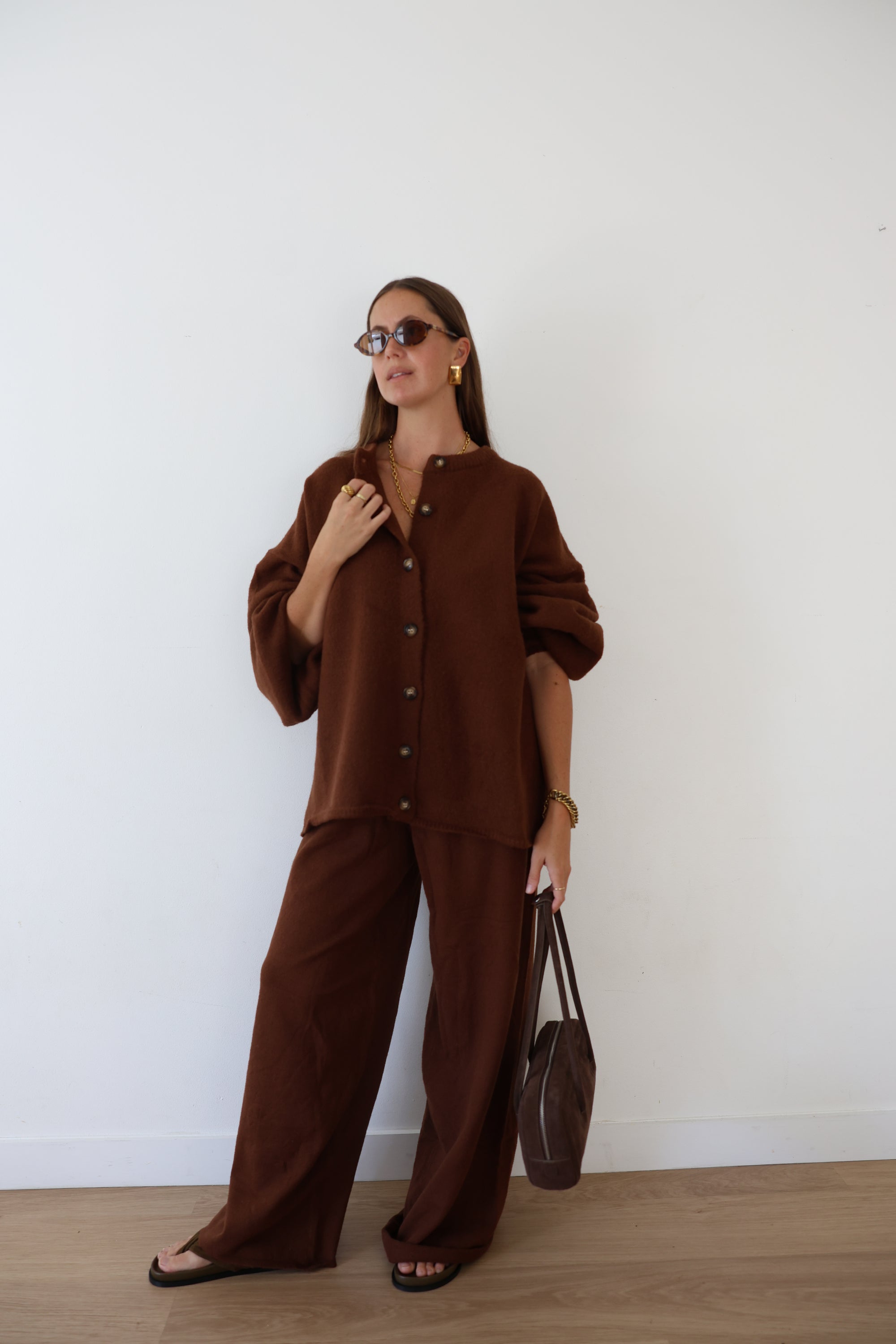 Hattie knit pants - chocolate