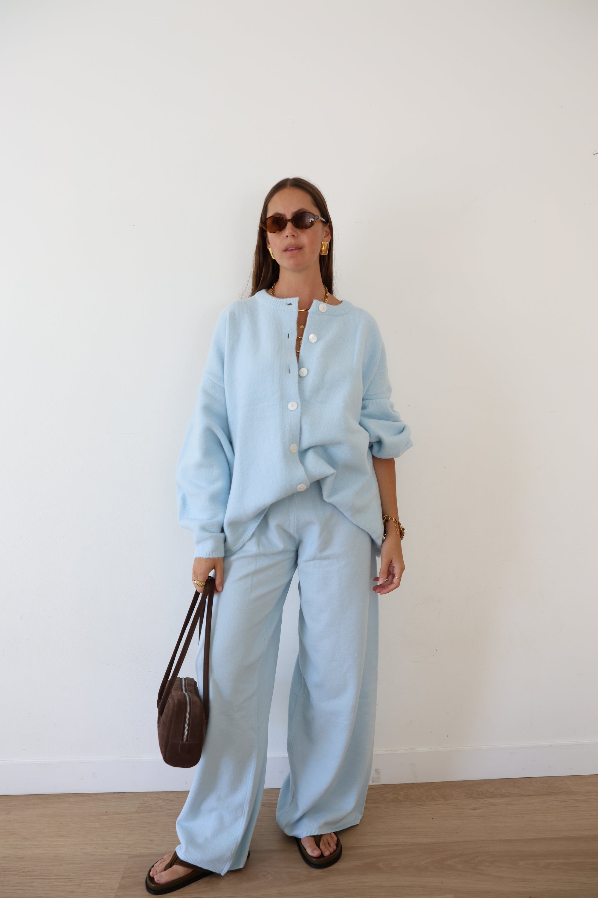 Hattie knit pants - Nantucket blue