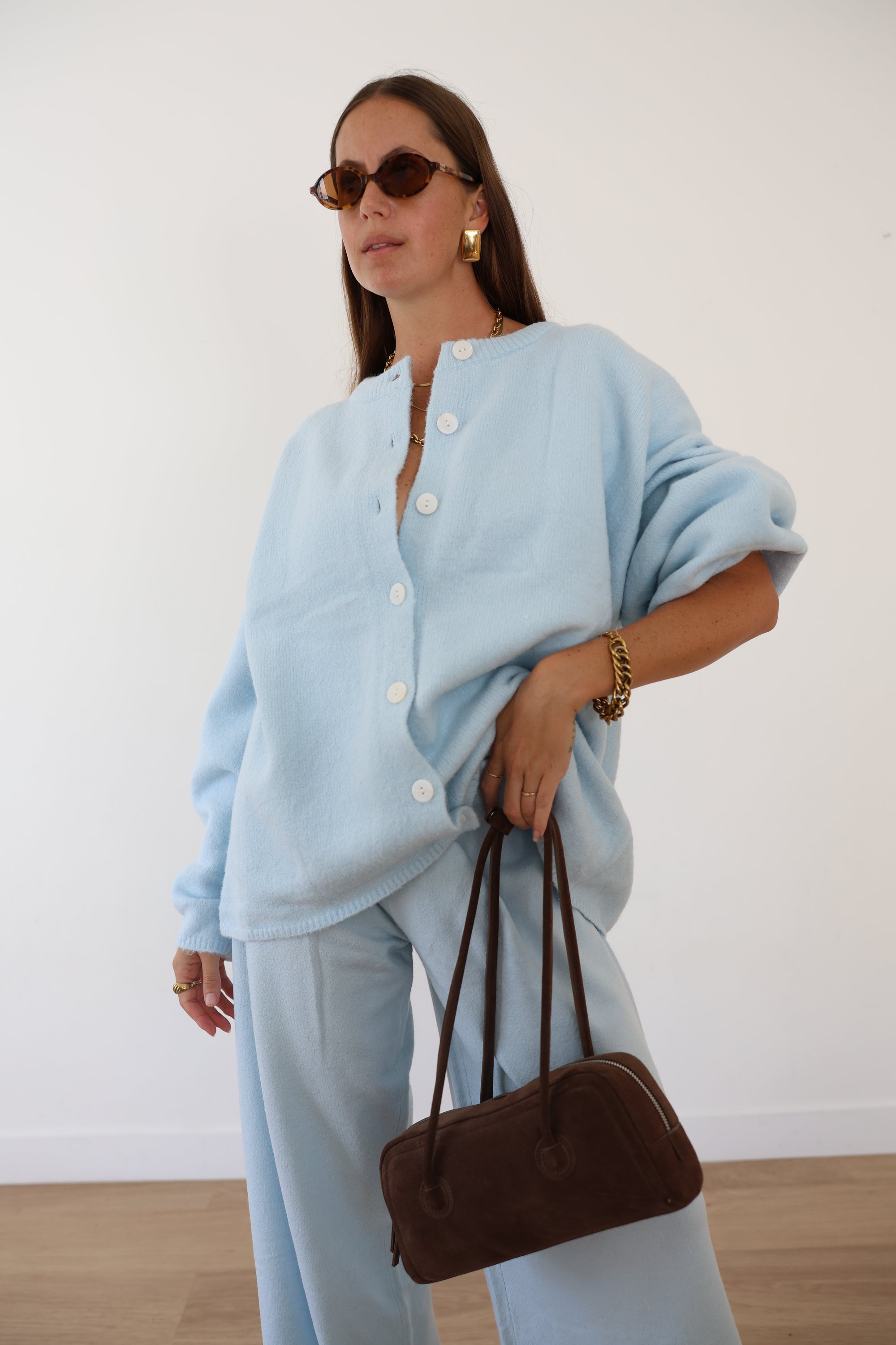 Sienna knit cardigan - Nantucket blue