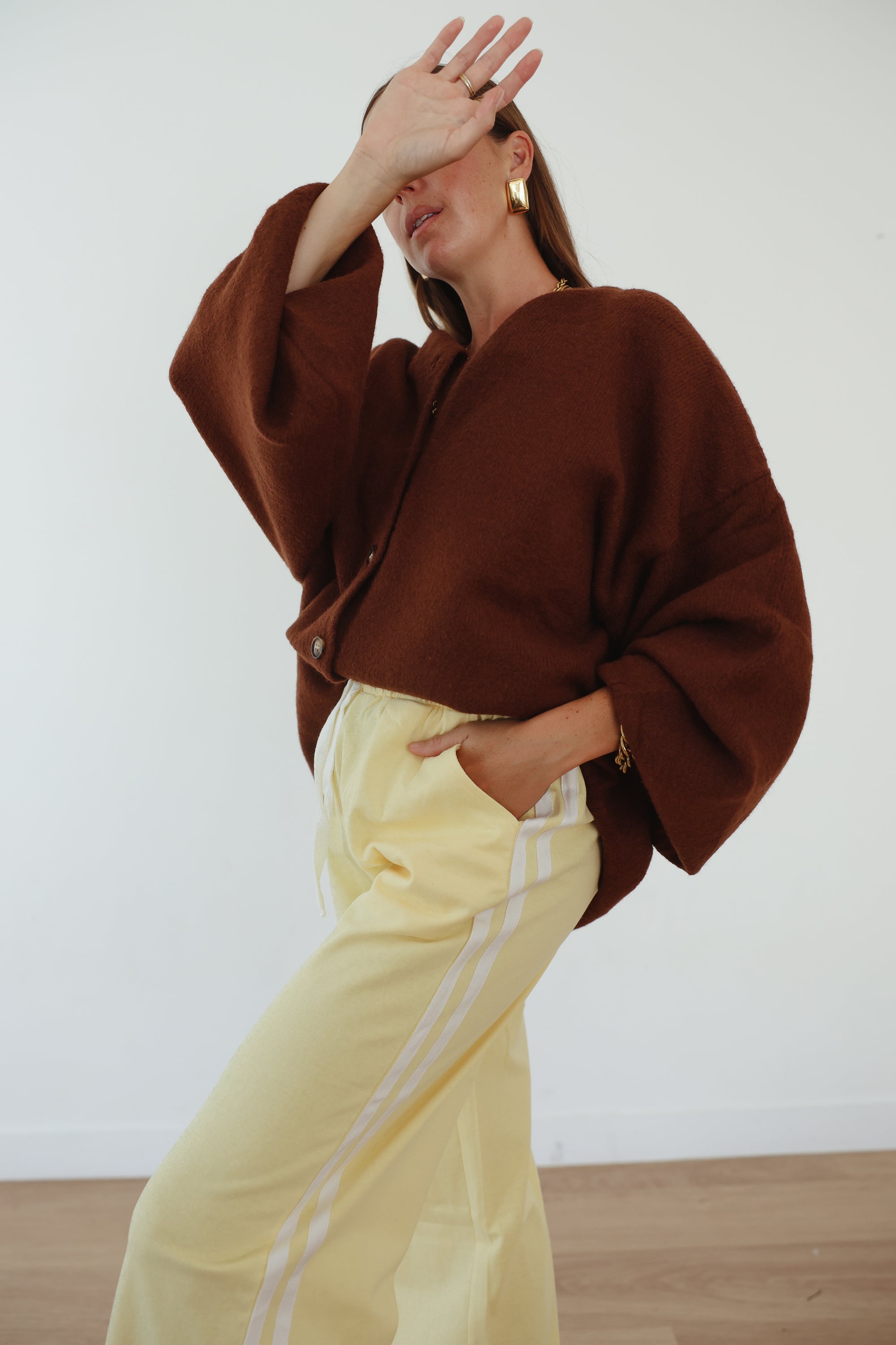 Sienna knit cardigan - chocolate