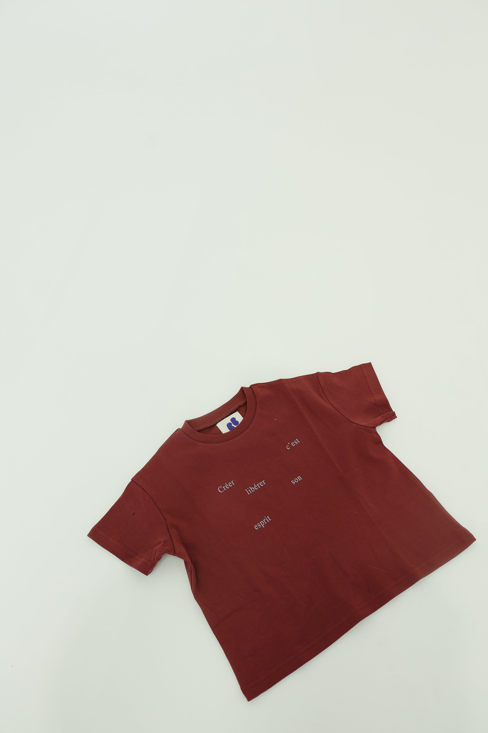 C'est organic cotton tee - brown/blue