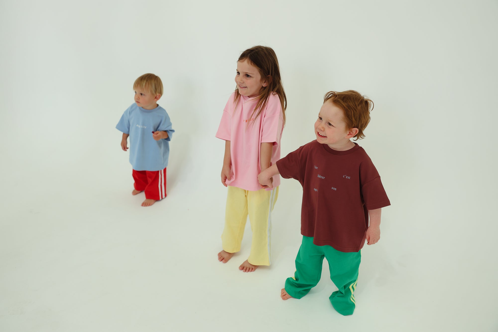 C'est organic cotton tee - brown/blue