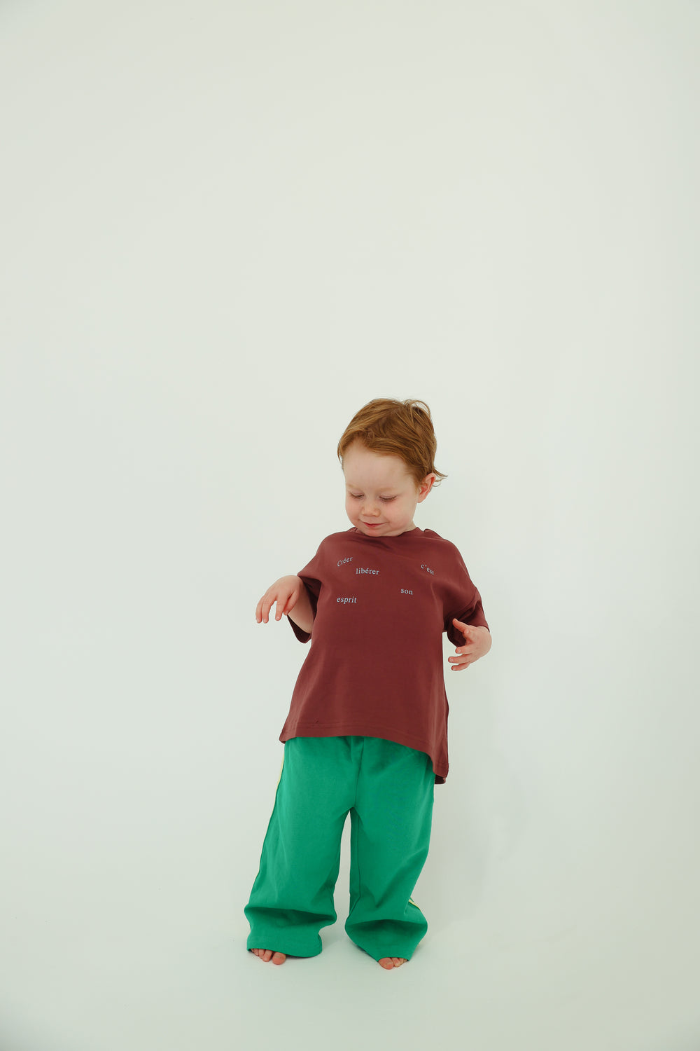 C'est organic cotton tee - brown/blue