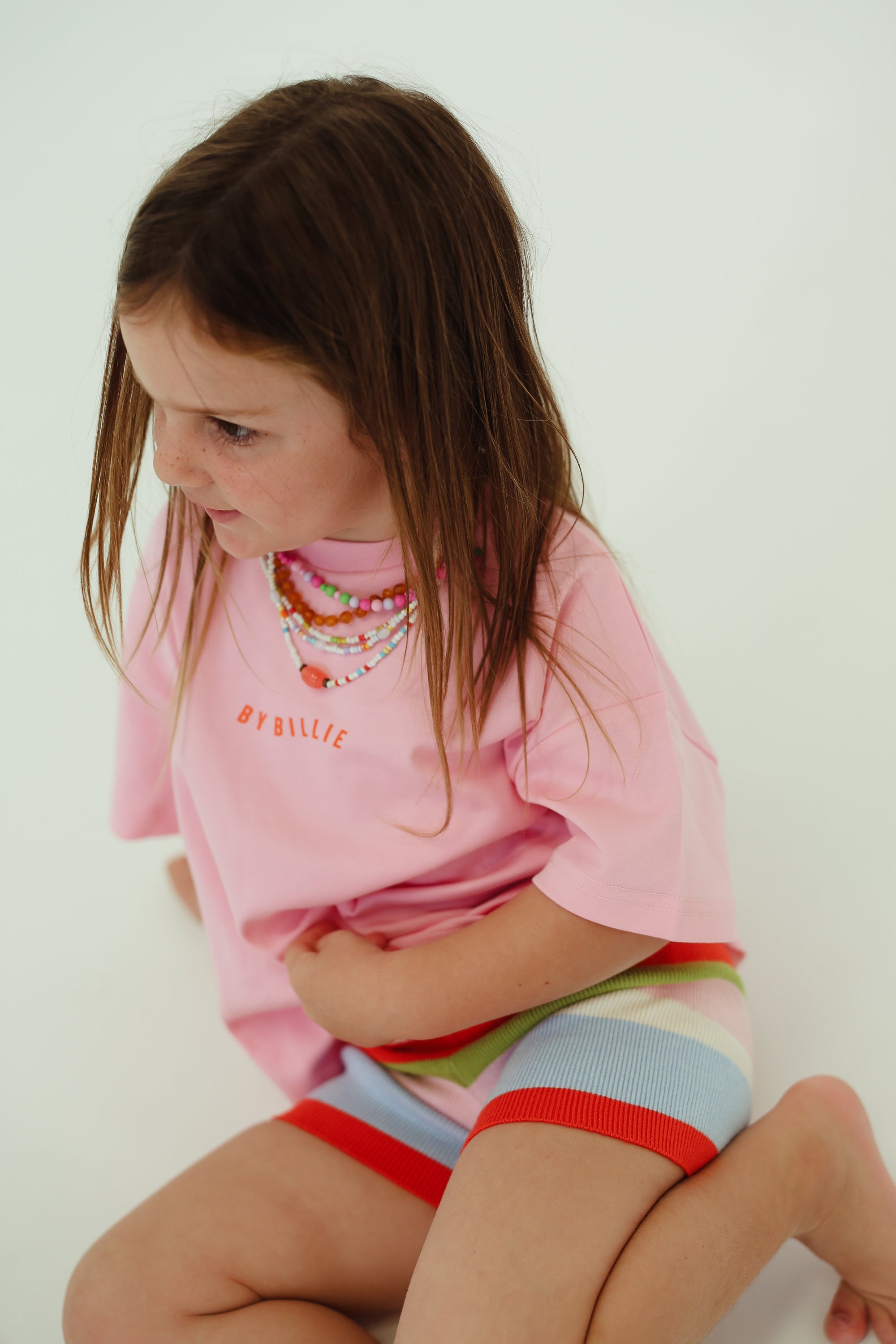 Organic cotton wave tee - pink