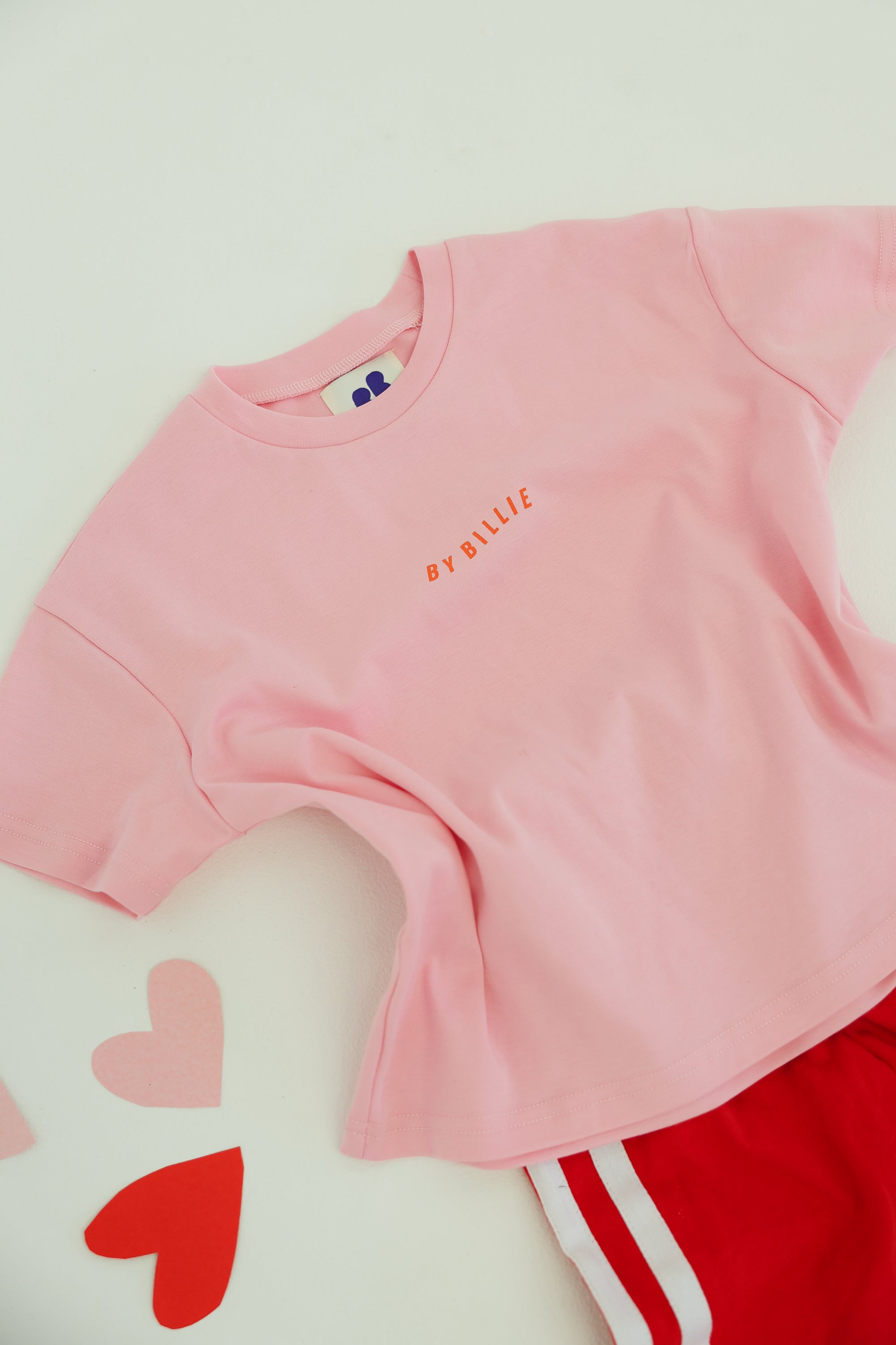 Organic cotton wave tee - pink