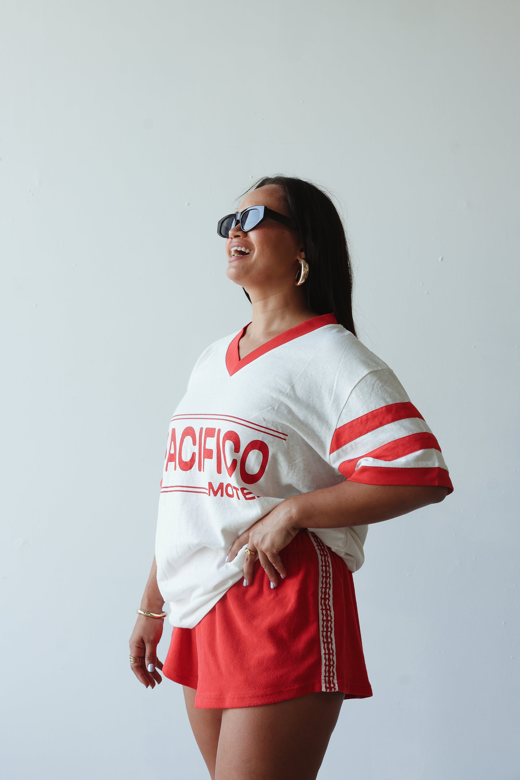 Vintage hemp/cotton tee - pacifico print