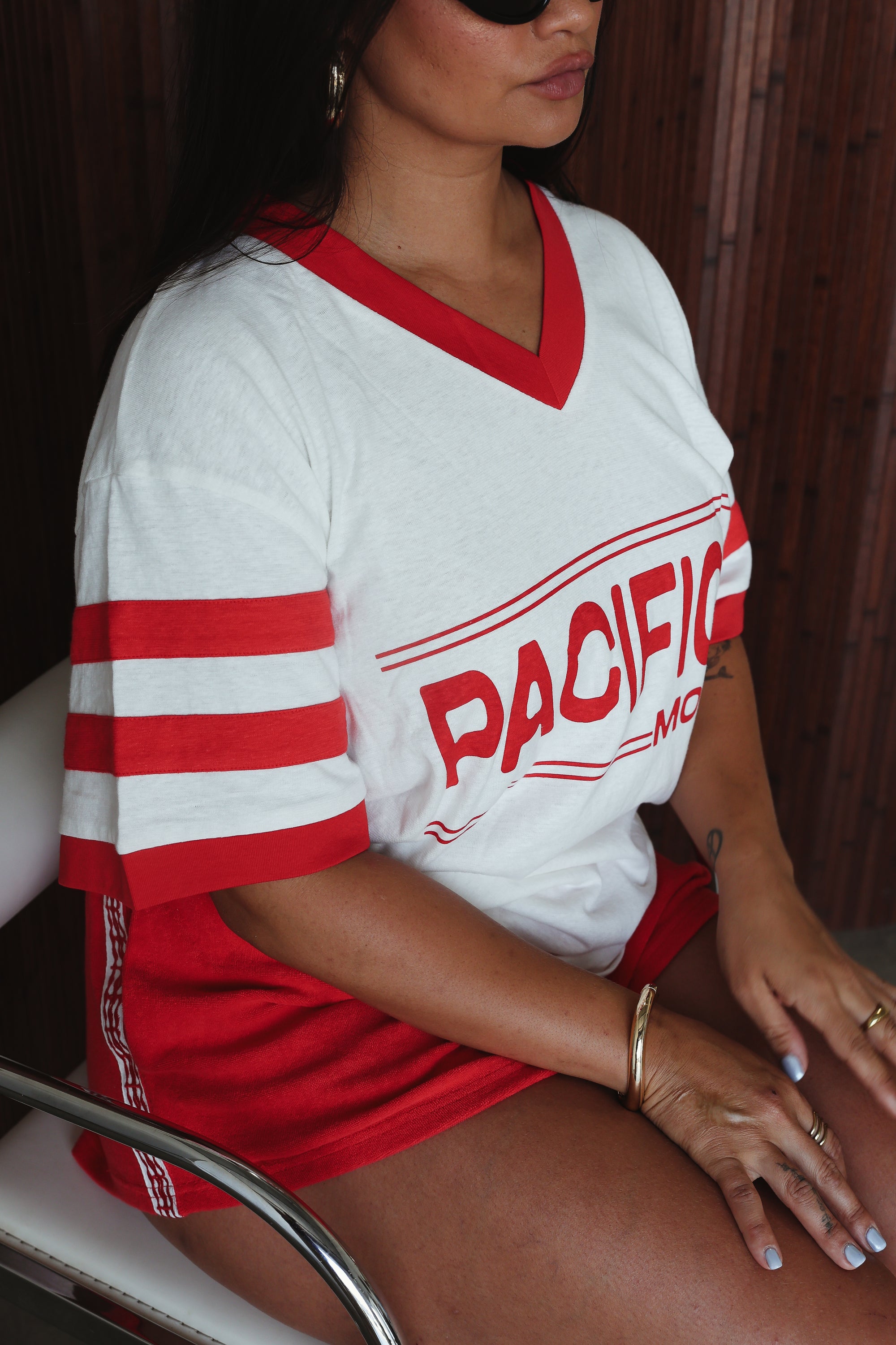 Vintage hemp/cotton tee - pacifico print
