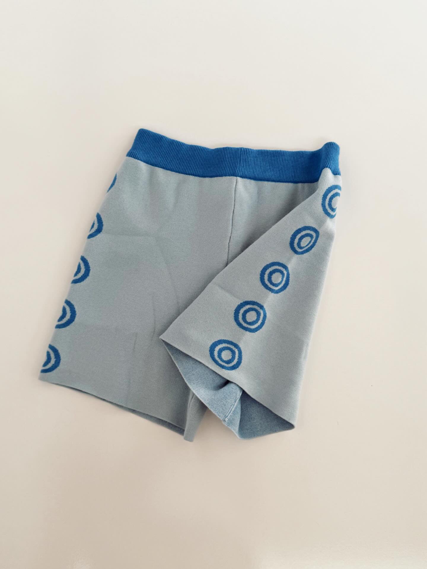 BB womens knit shorts - light blue/blue