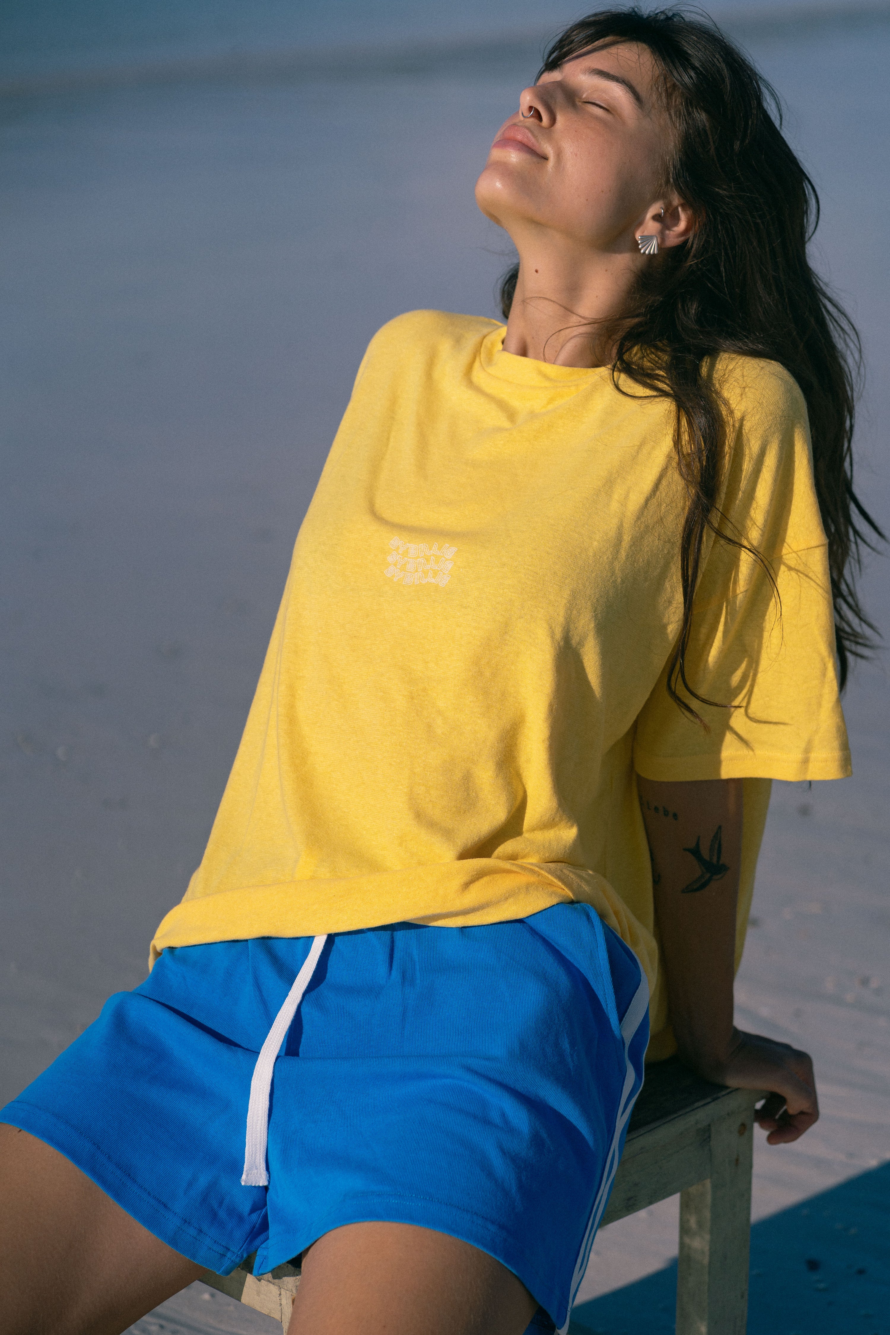 By Billie hemp/cotton tee - yellow