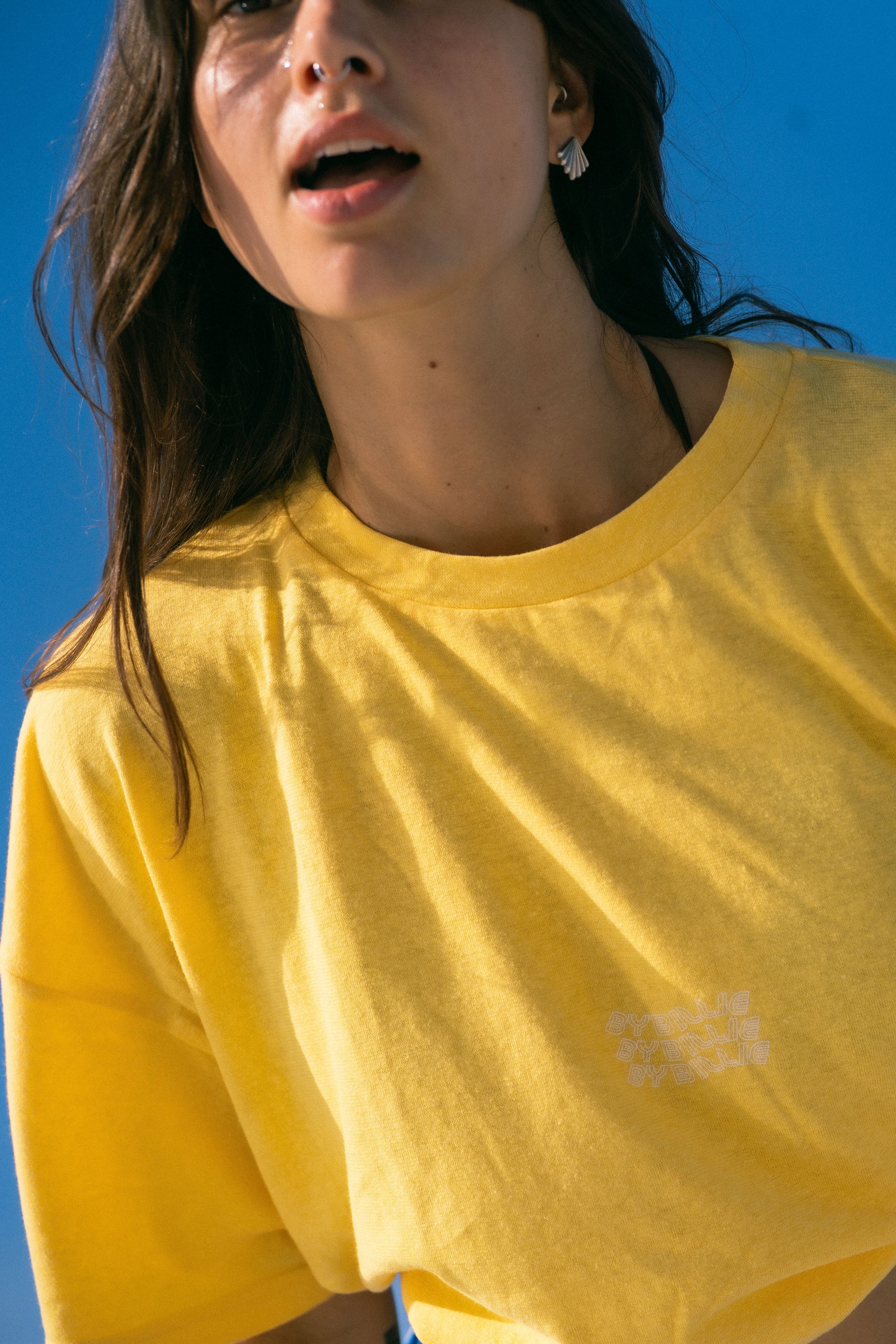 By Billie hemp/cotton tee - yellow