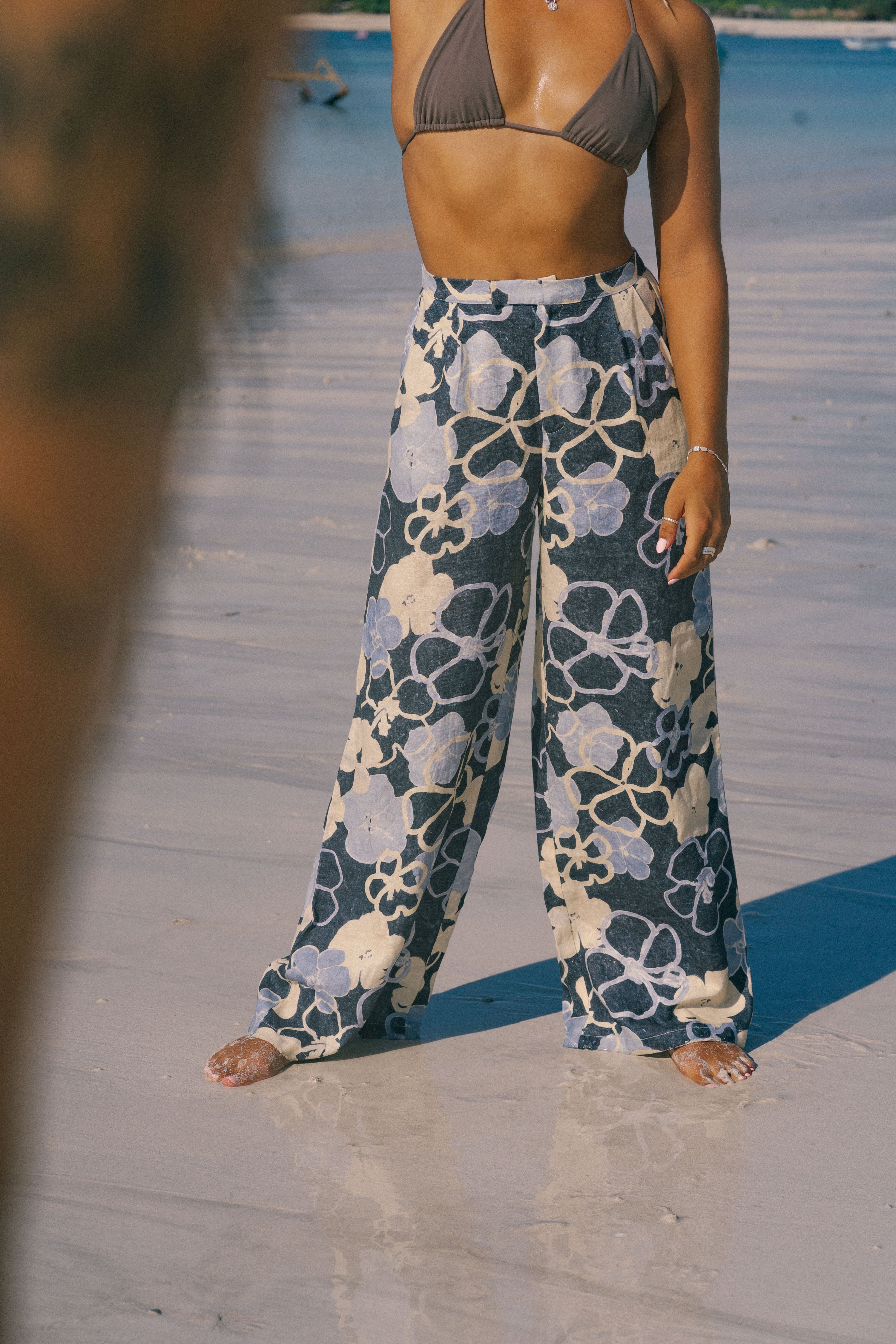 Serene bloom linen pants