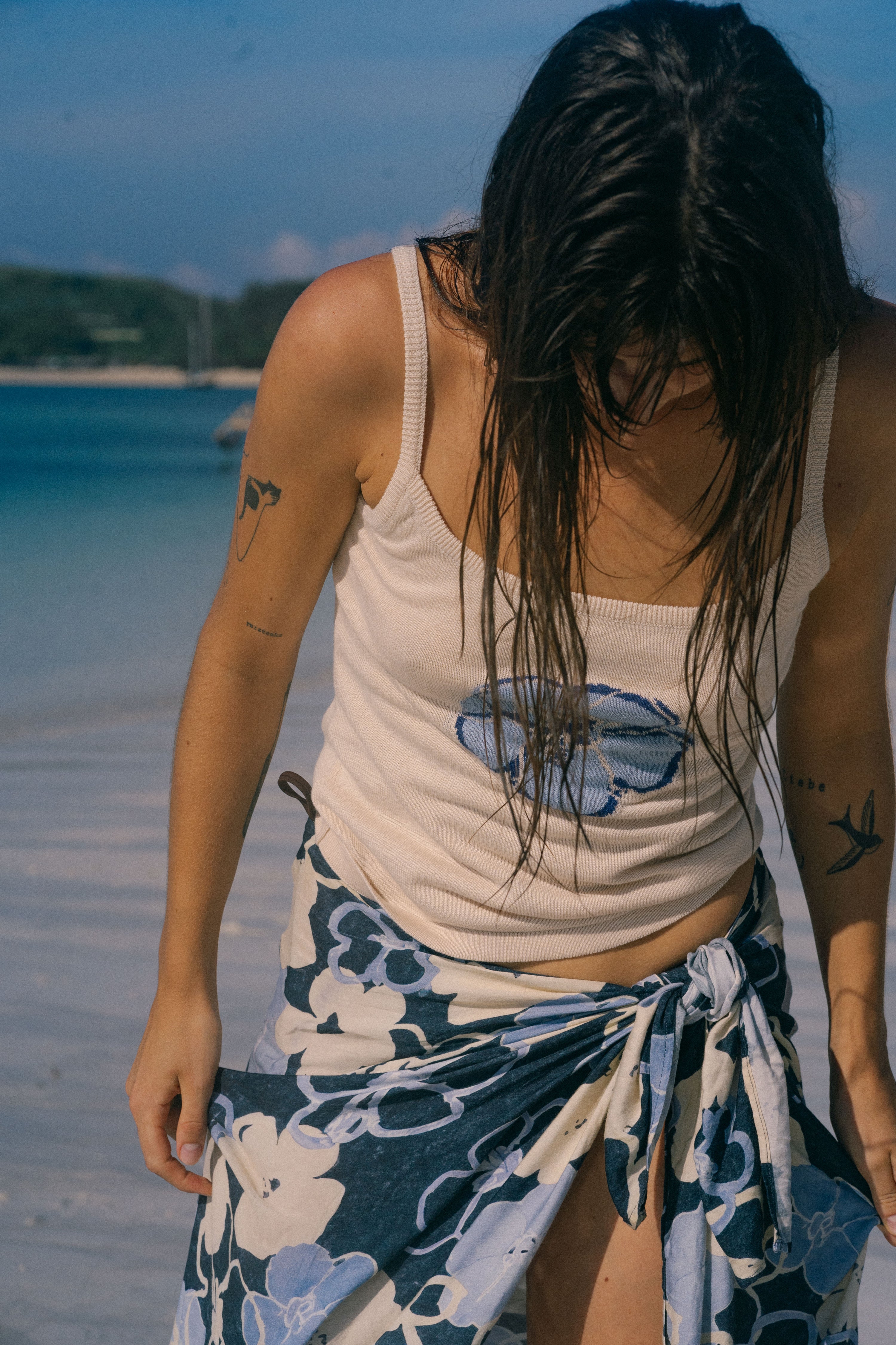 Serene bloom knit tank