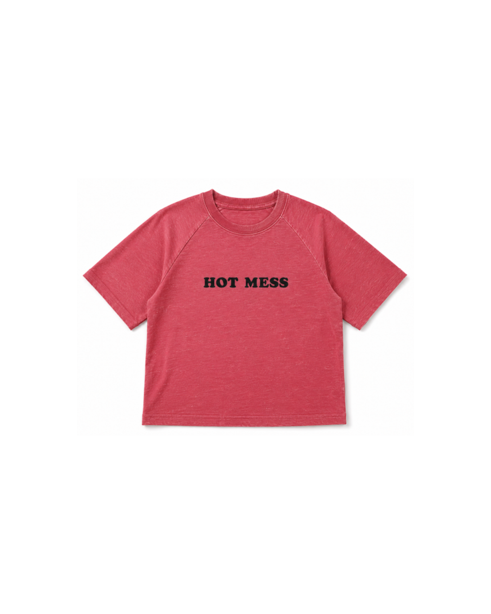 Hot mess baby tee - ruby