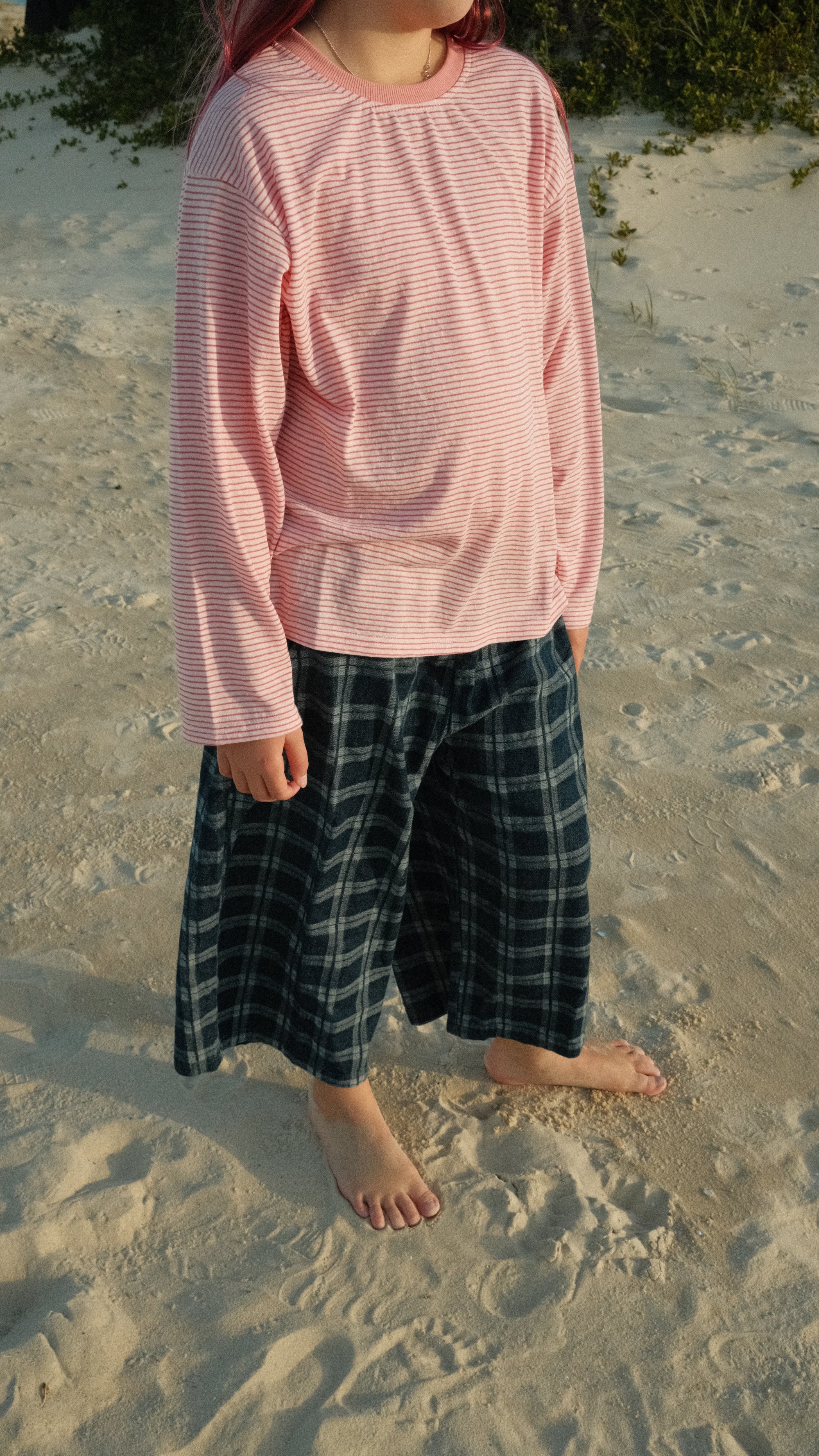 Stripe l/s tee - pink