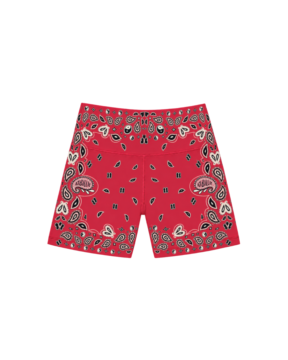 Billie bandana bike shorts - red