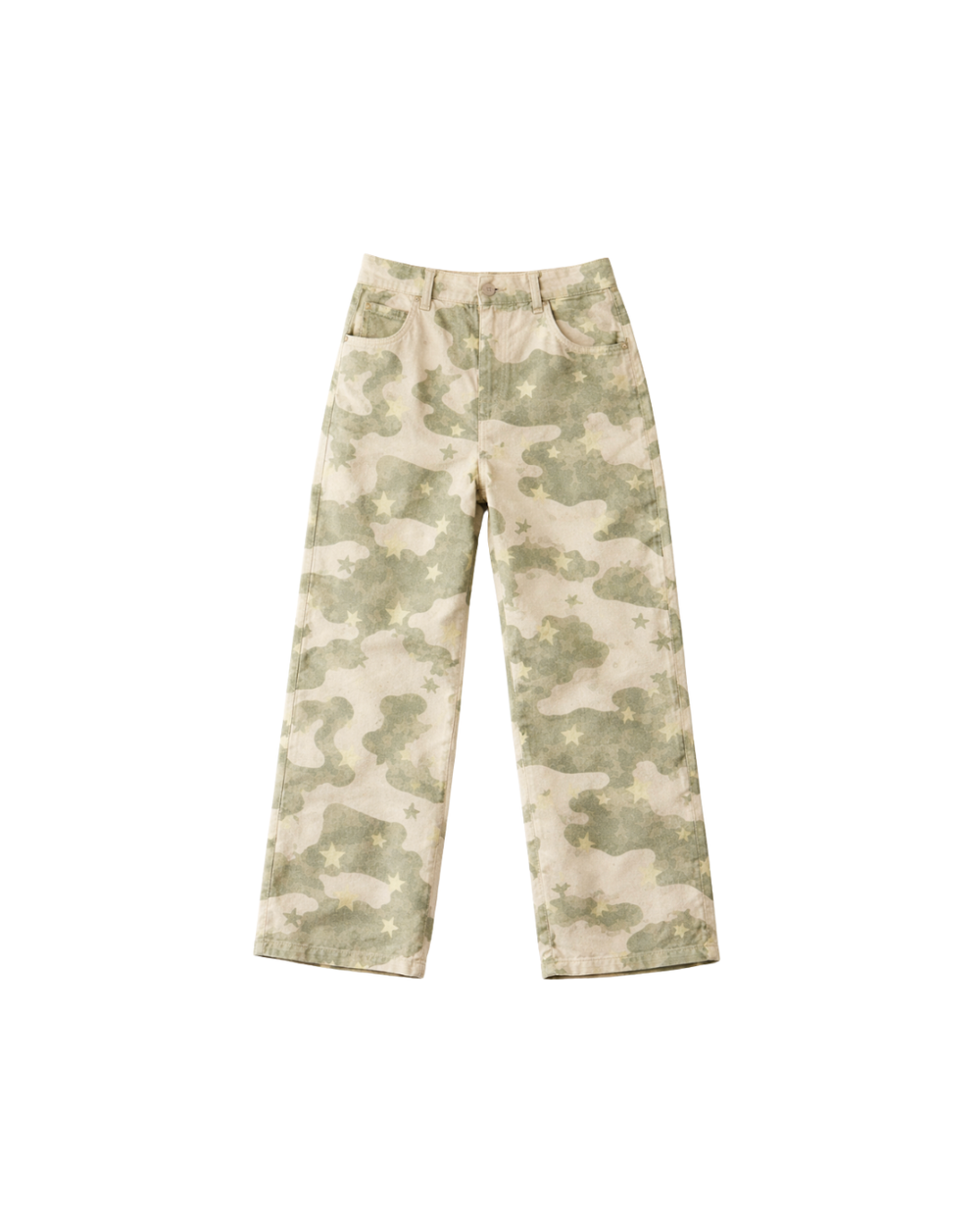 Baggy mid rise jean - camo star