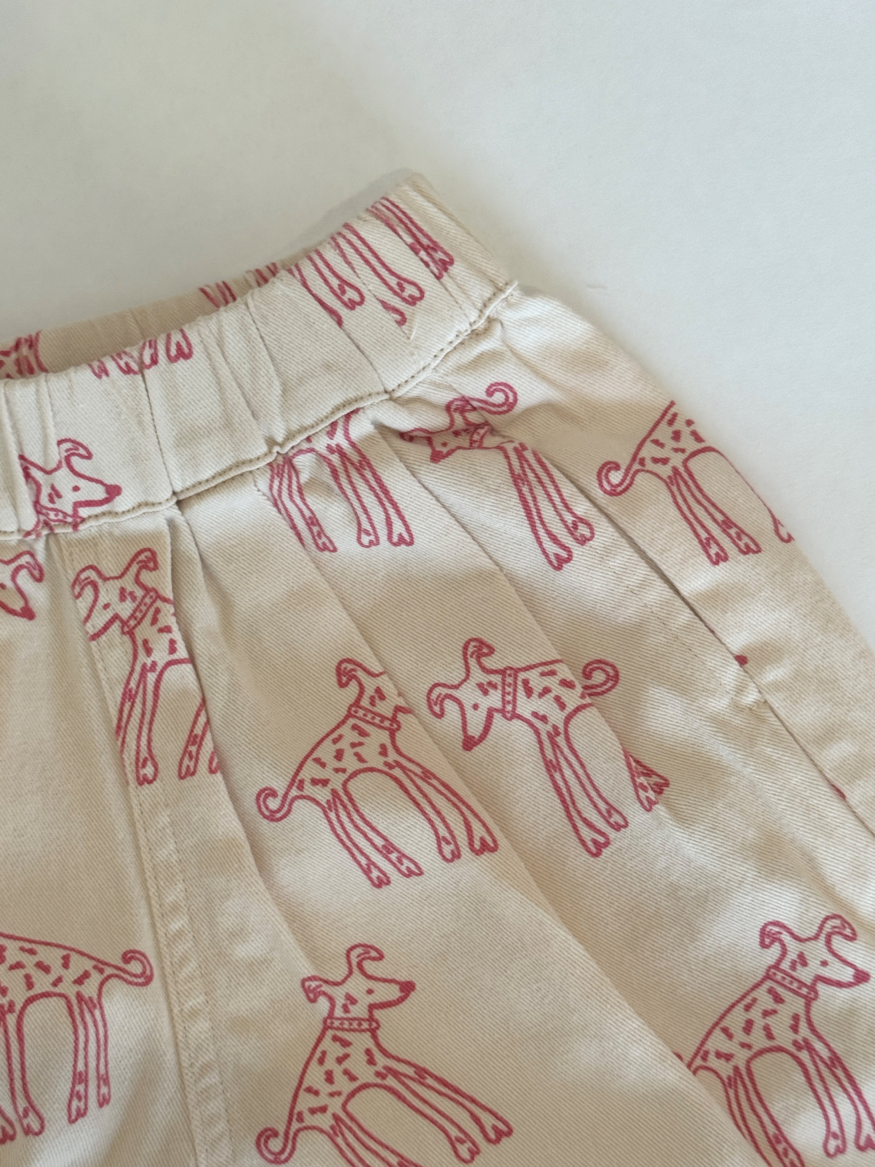 Freddie pants - pink dog