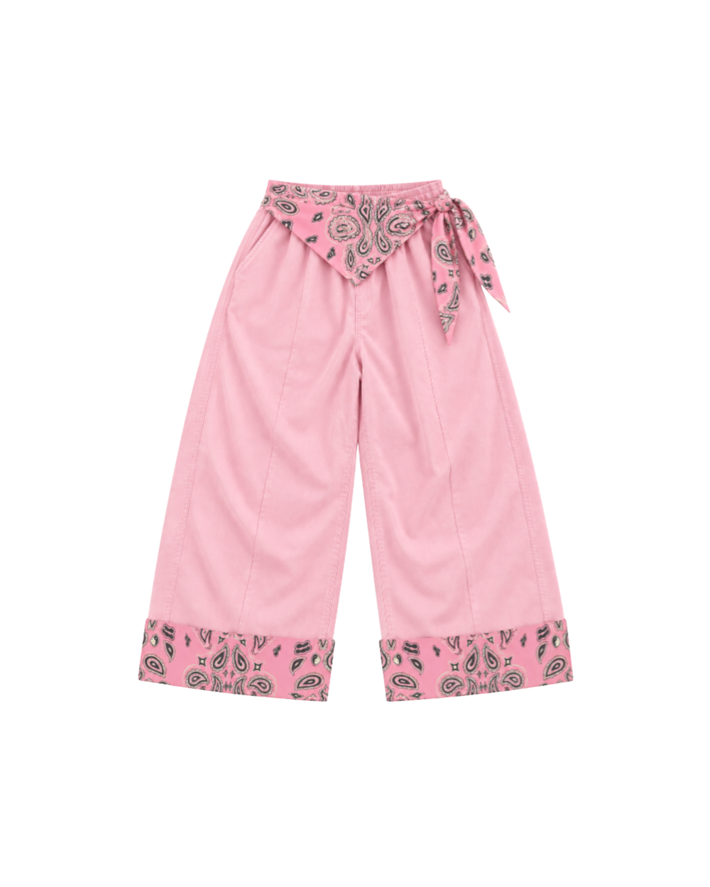 Barrel leg pants - pink bandana