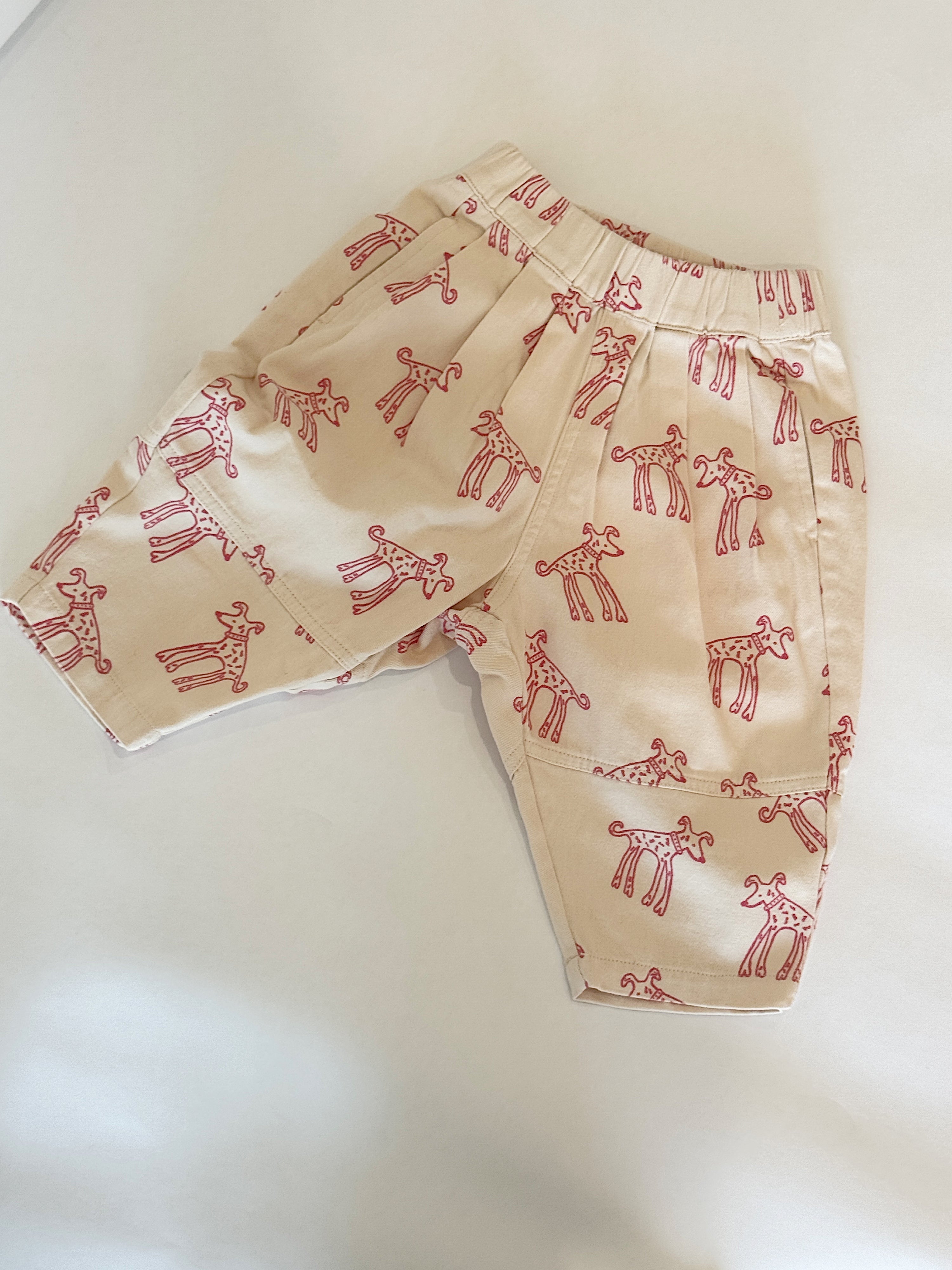 Freddie pants - pink dog