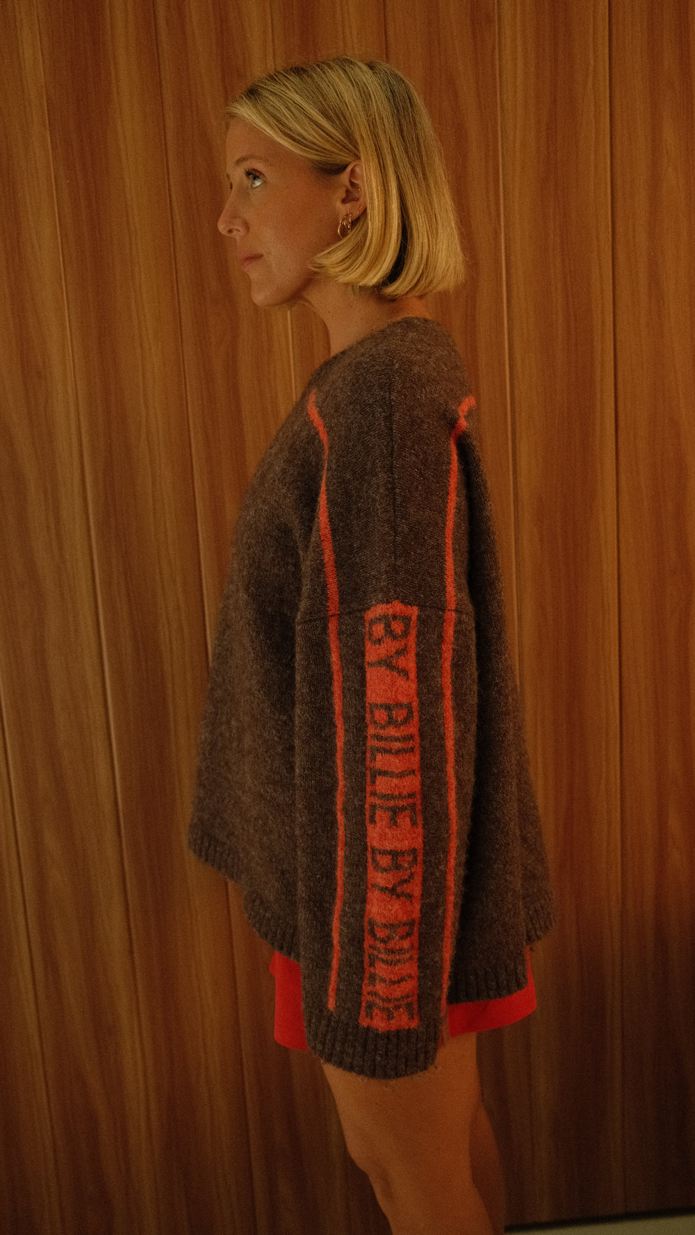 By Billie knit - brown/cherry tomato