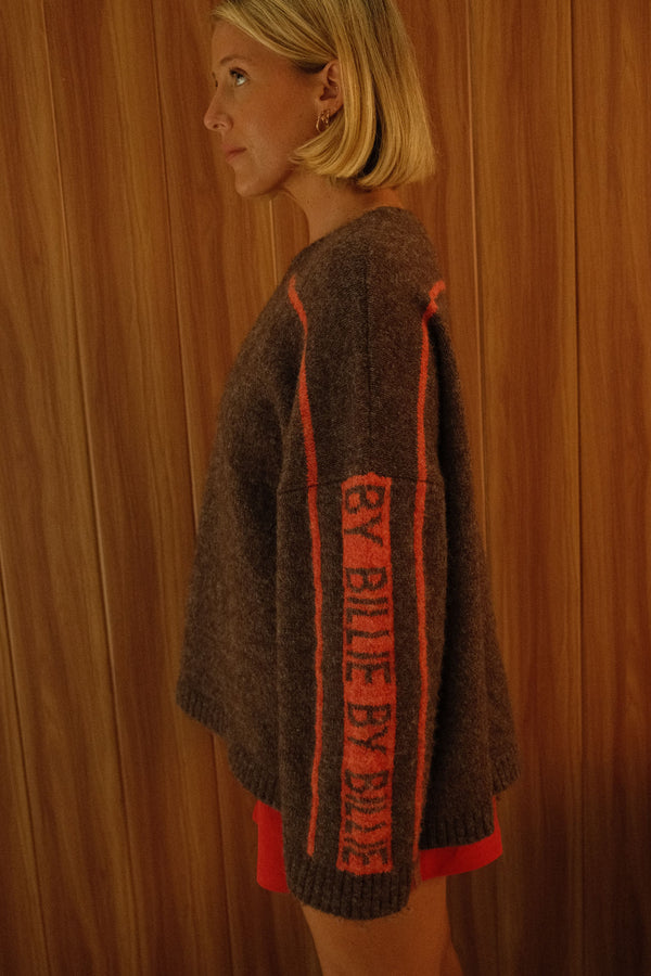 By Billie knit - brown/cherry tomato