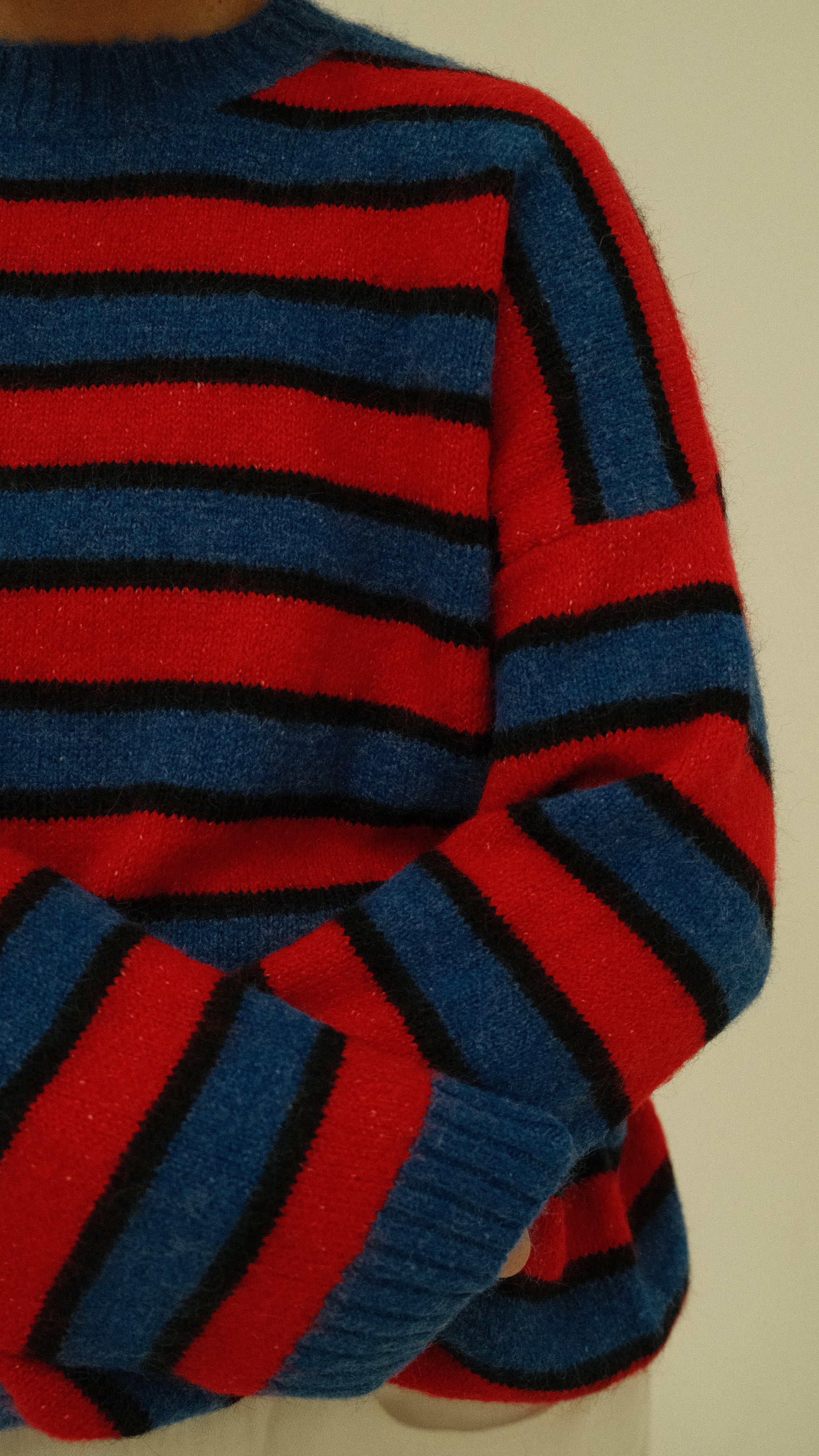 Isabel knit - blue/red stripe