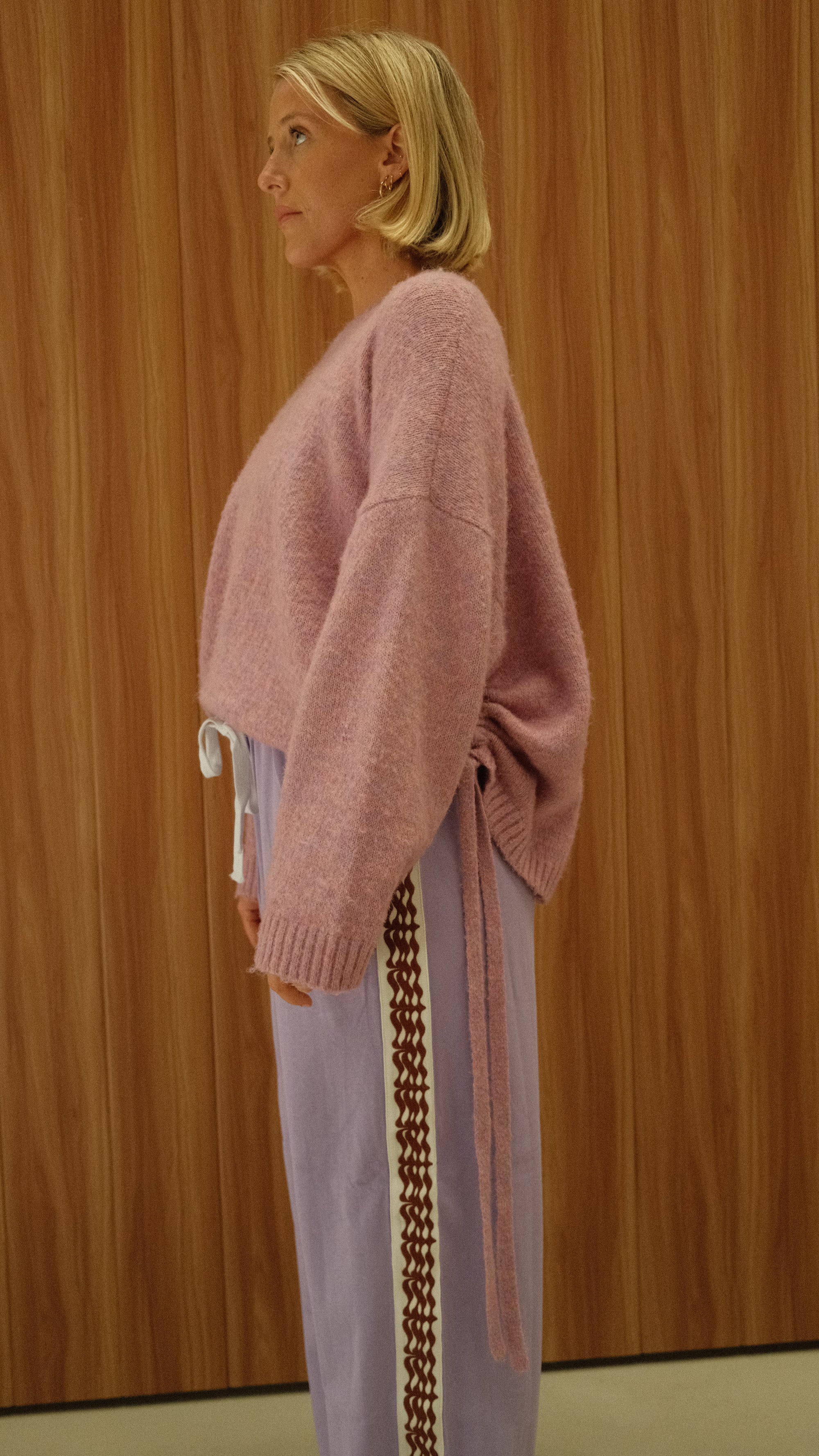 Isabel tie side knit - lilac