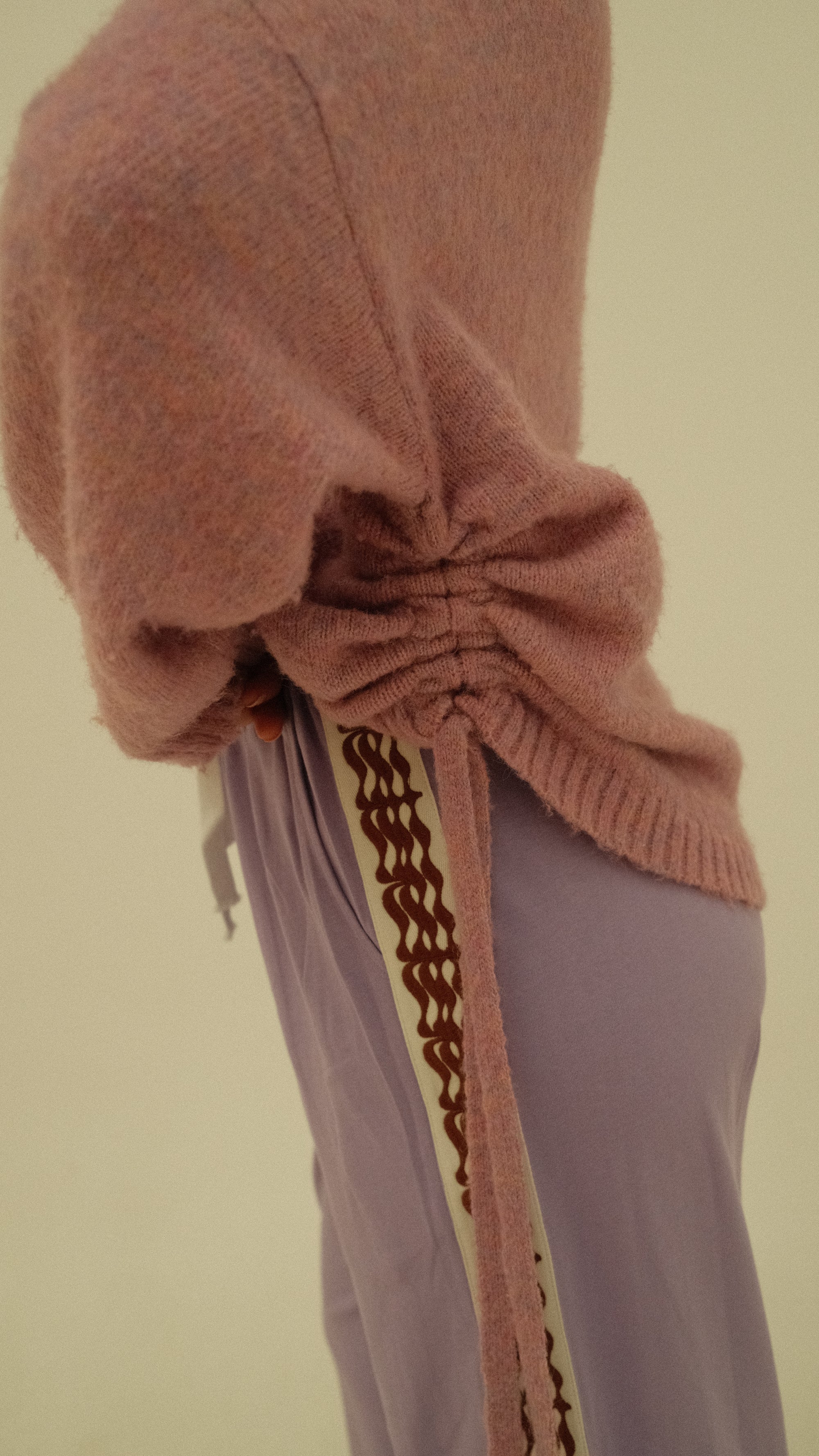 Isabel tie side knit - lilac