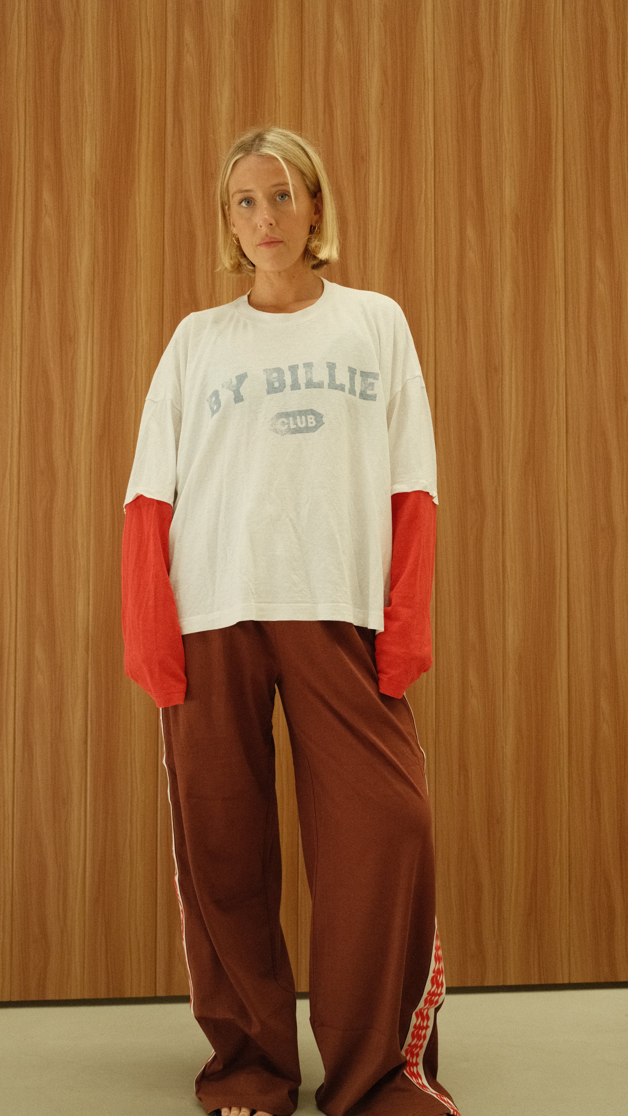 Layered BB Club tee - white/red