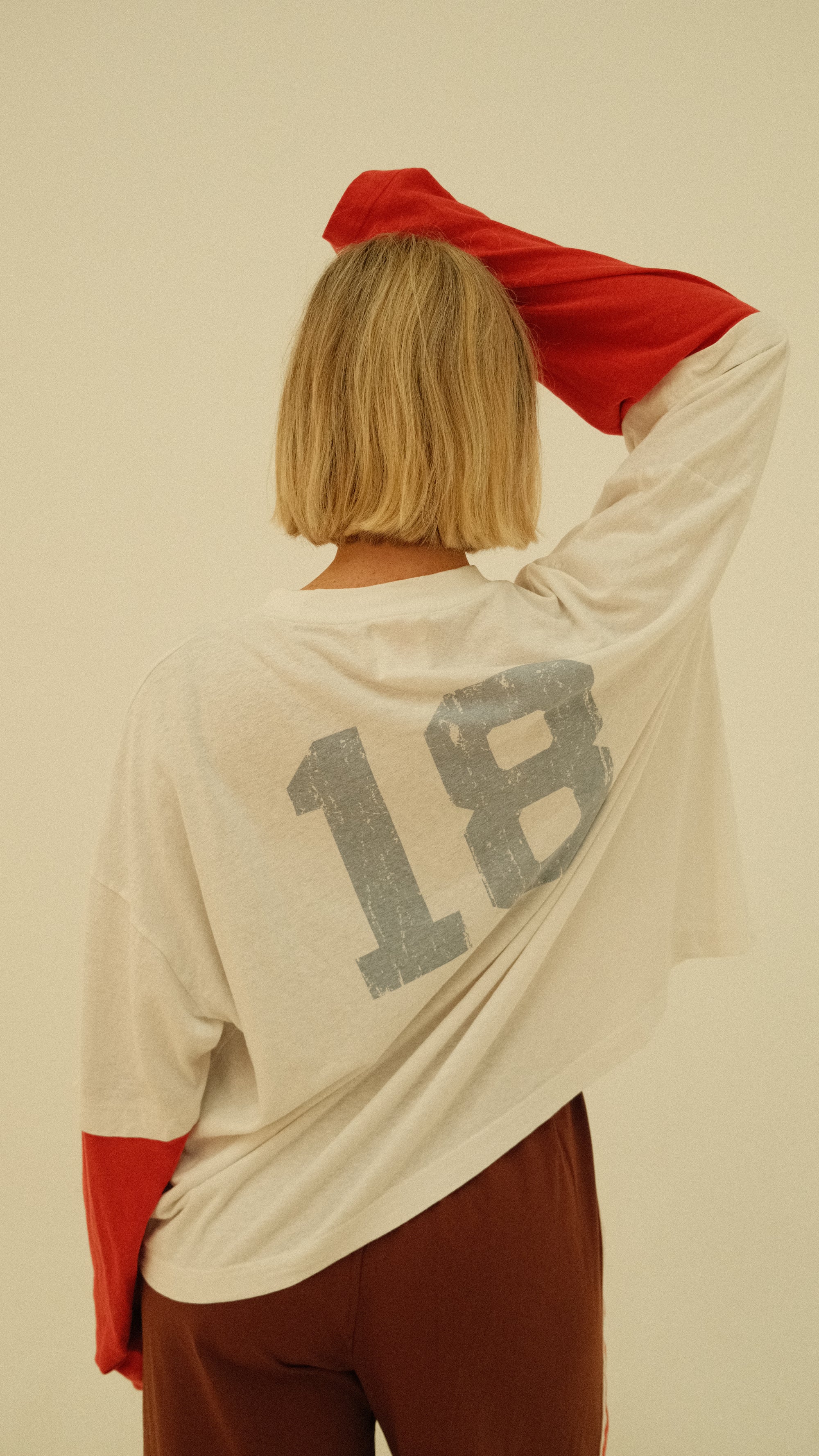 Layered BB Club tee - white/red