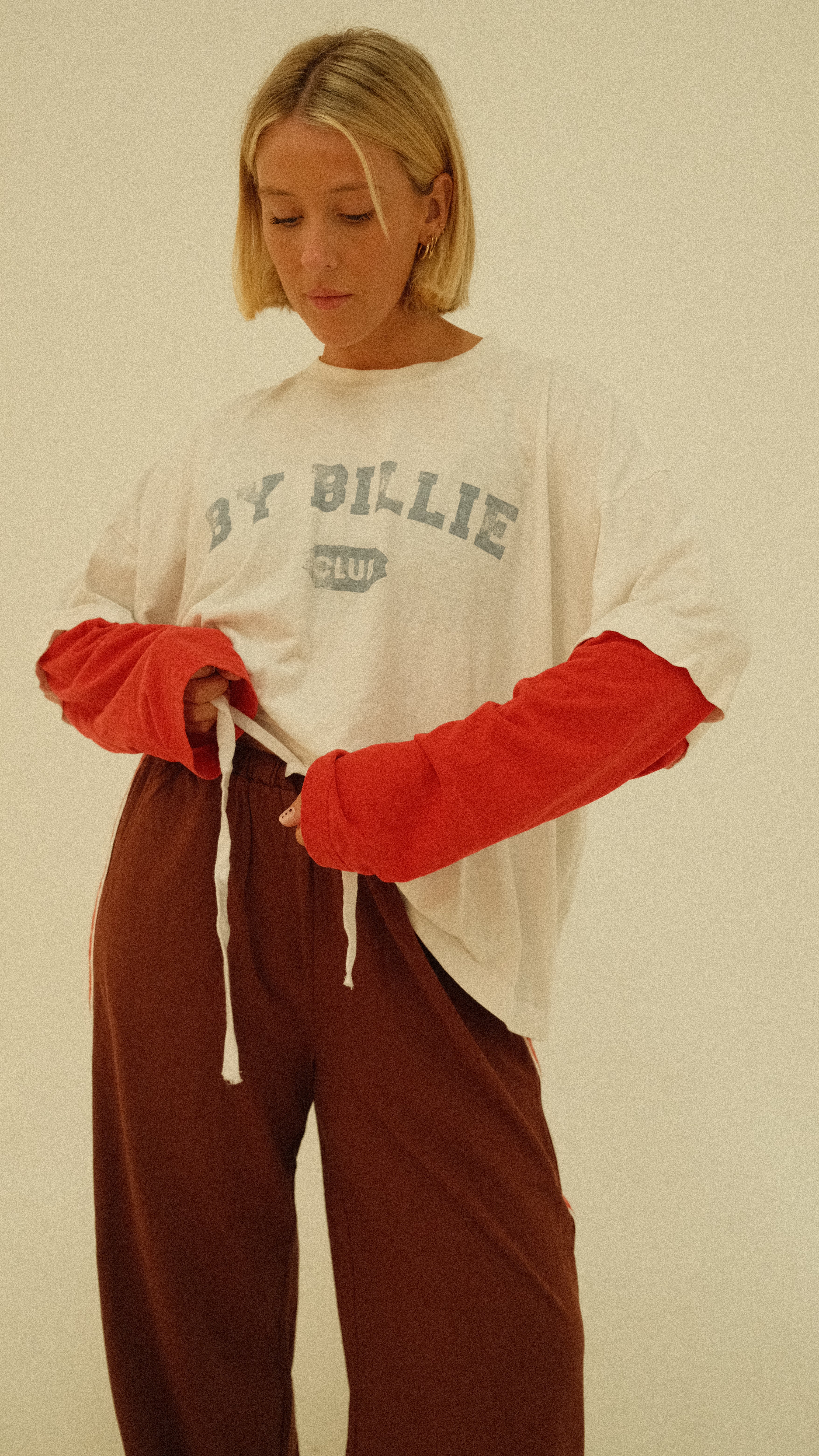 Layered BB Club tee - white/red
