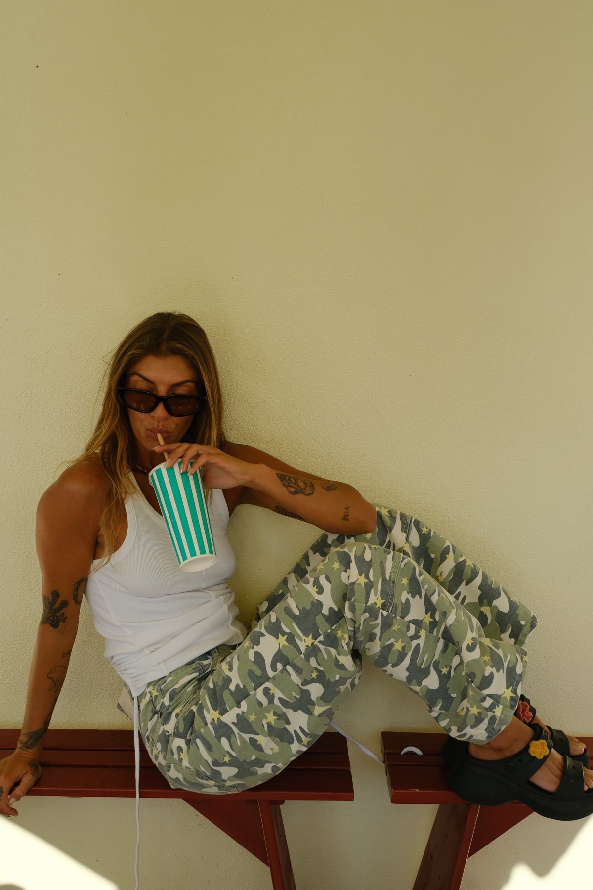 Baggy jean - camo star