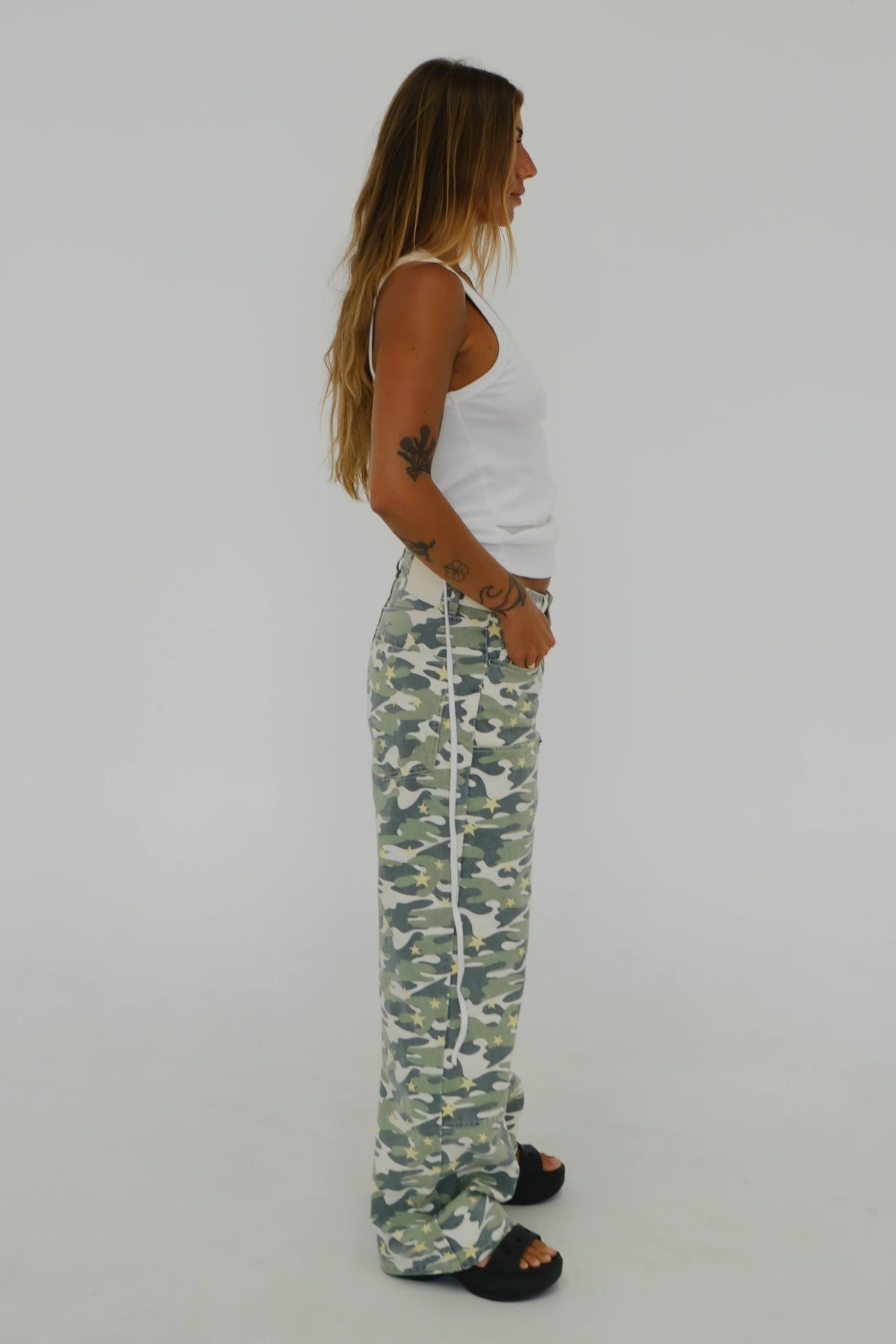 Baggy jean - camo star