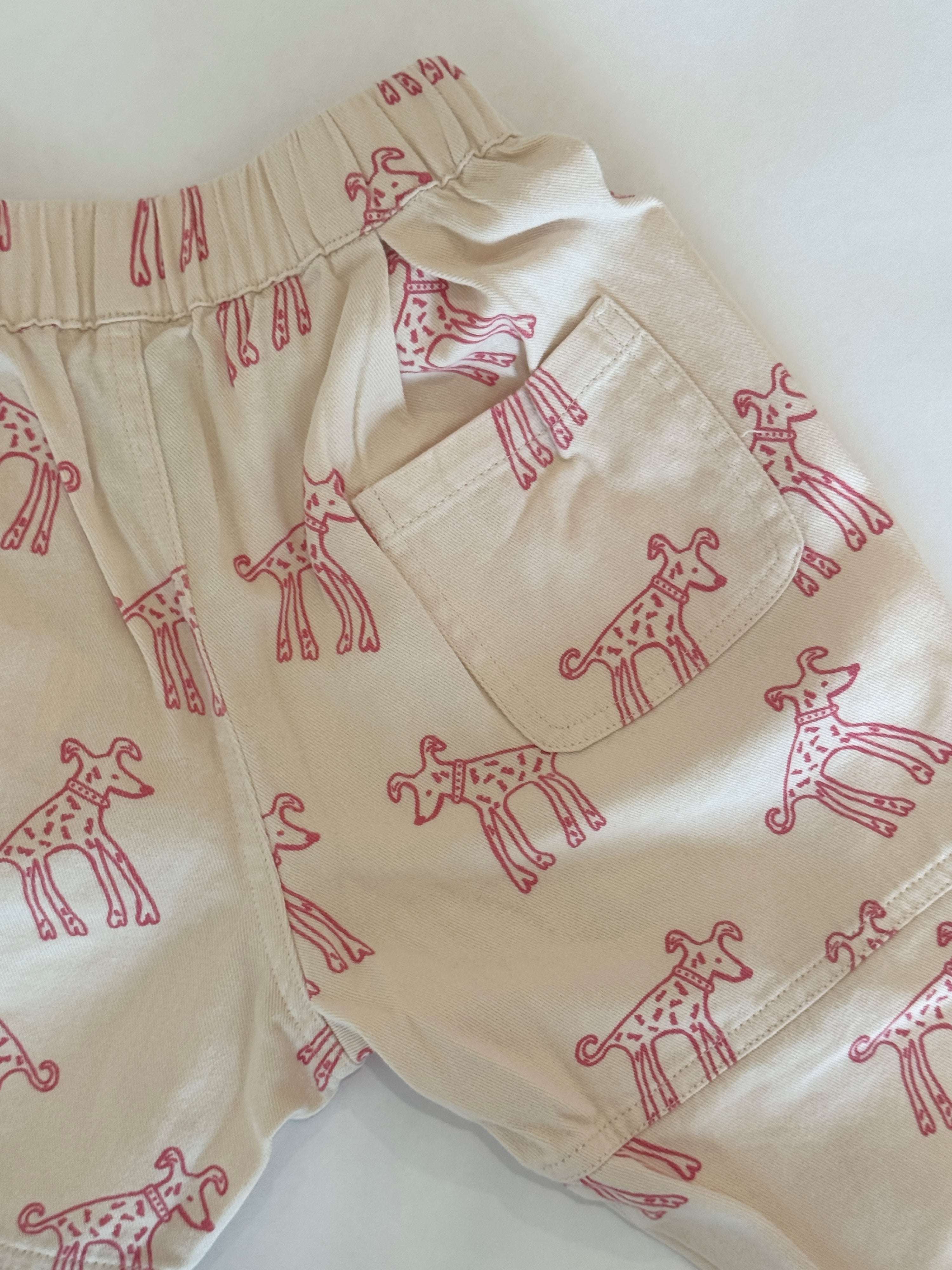 Freddie pants - pink dog
