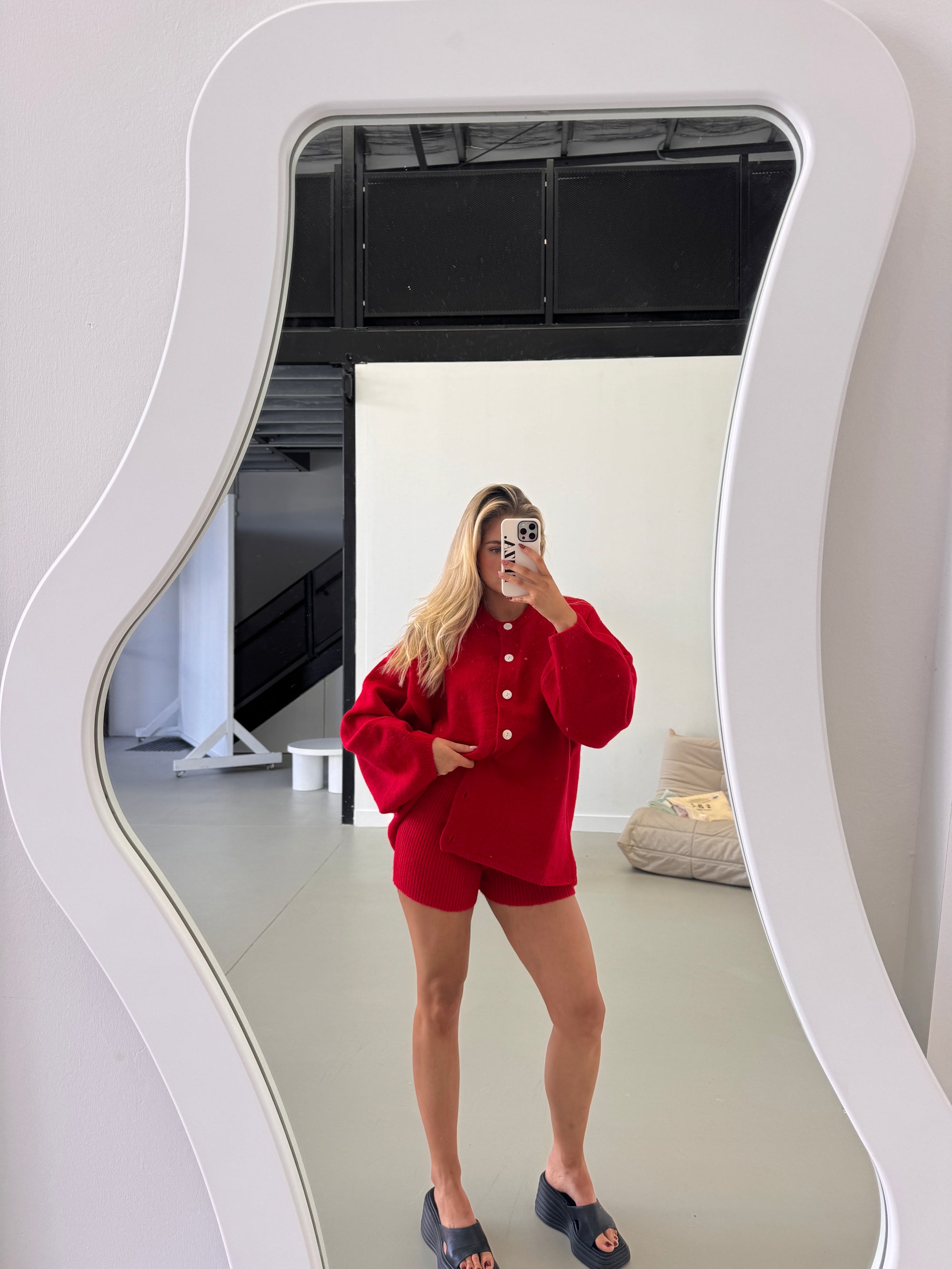 *pre-order* Sienna knit cardigan - ruby