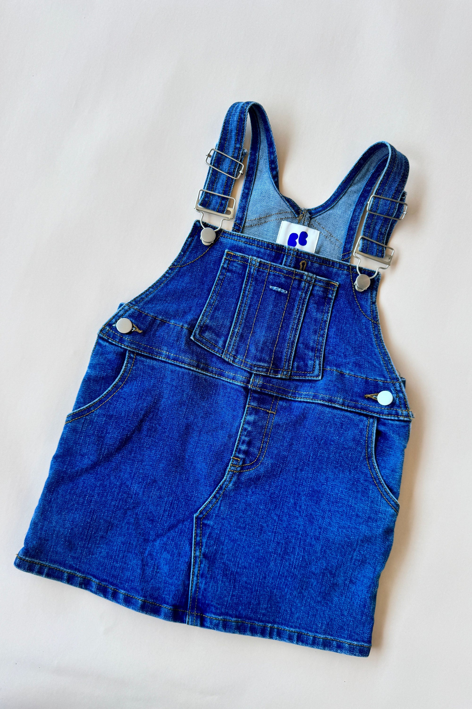 Denim overall dress - OUTLET