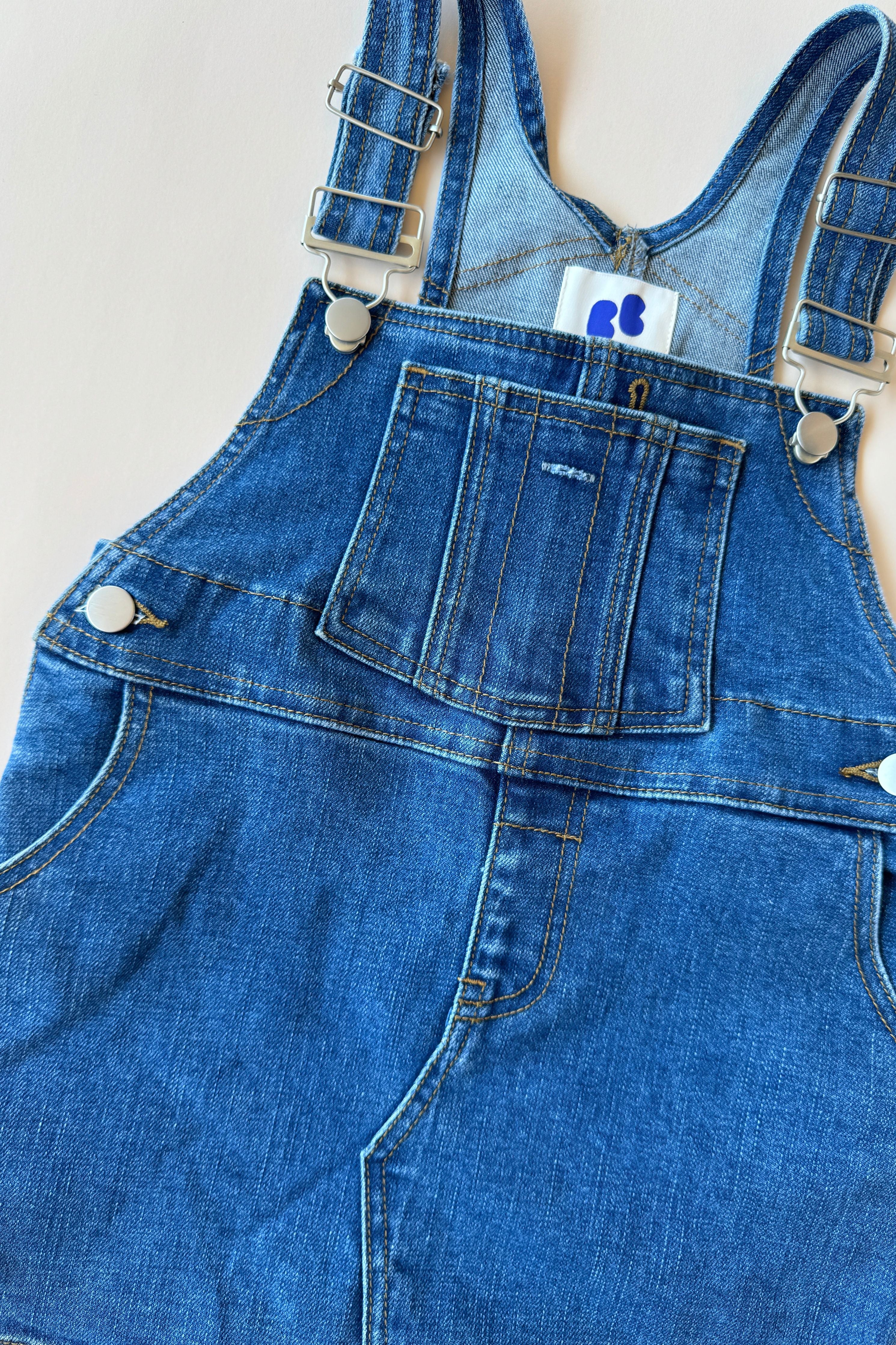 Denim overall dress - OUTLET