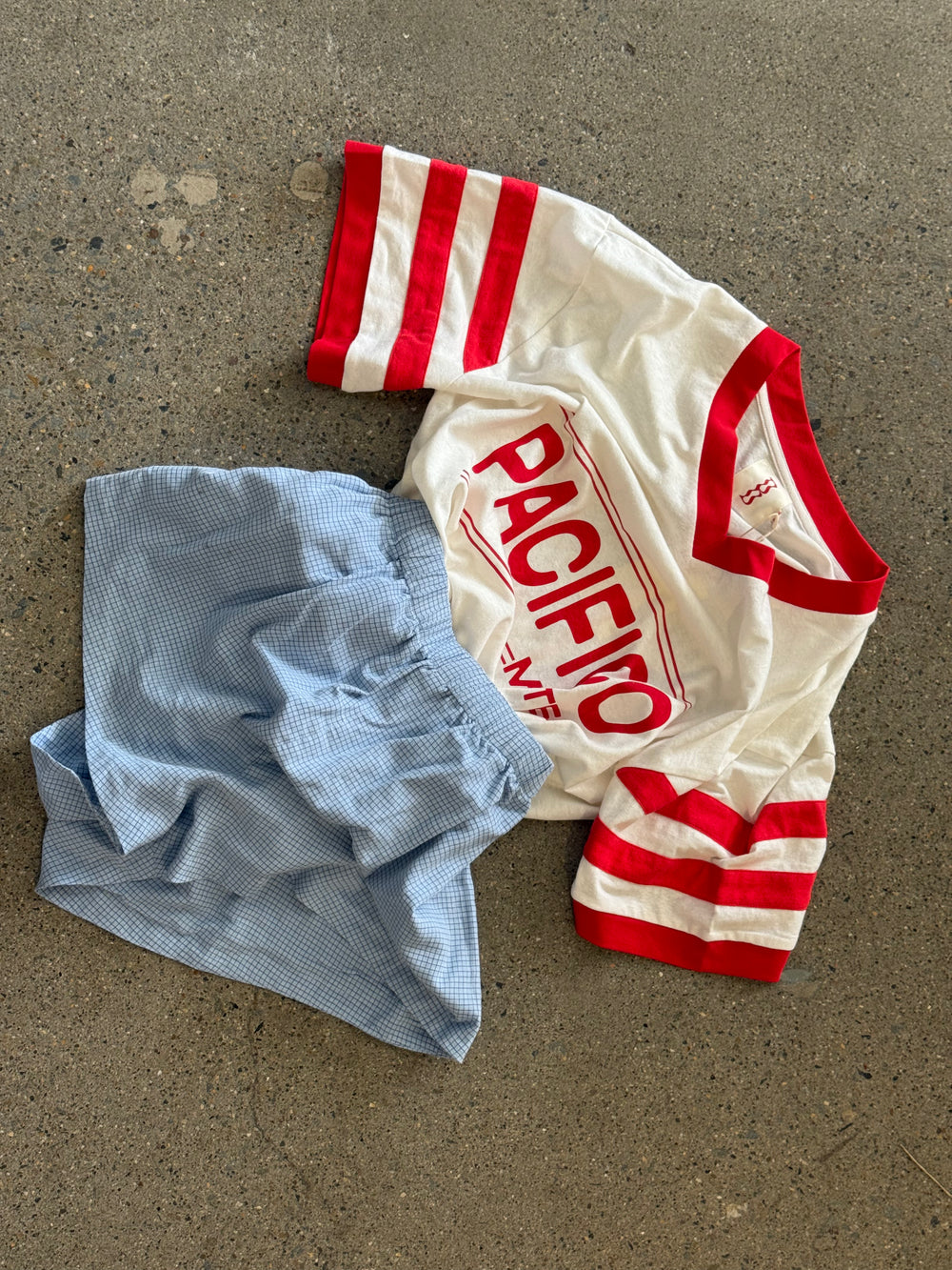 Minnie short - blue check