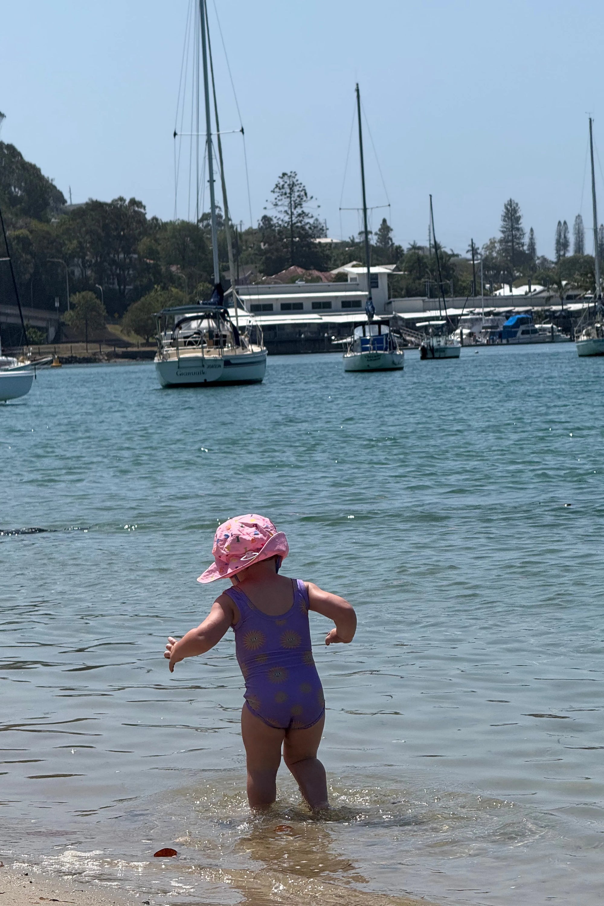 Mini full piece swim - purple sunshine