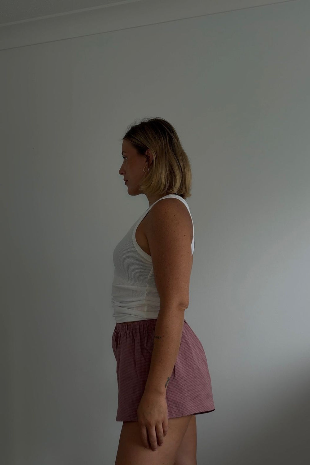 Minnie short - pink check