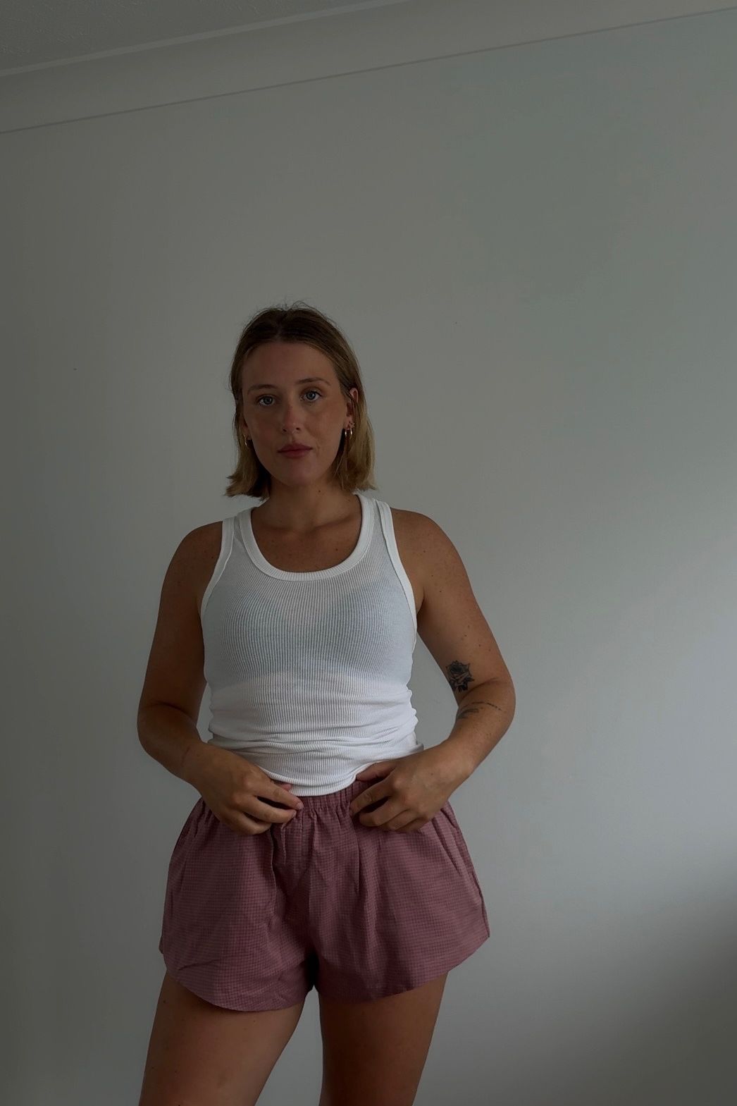 Minnie short - pink check